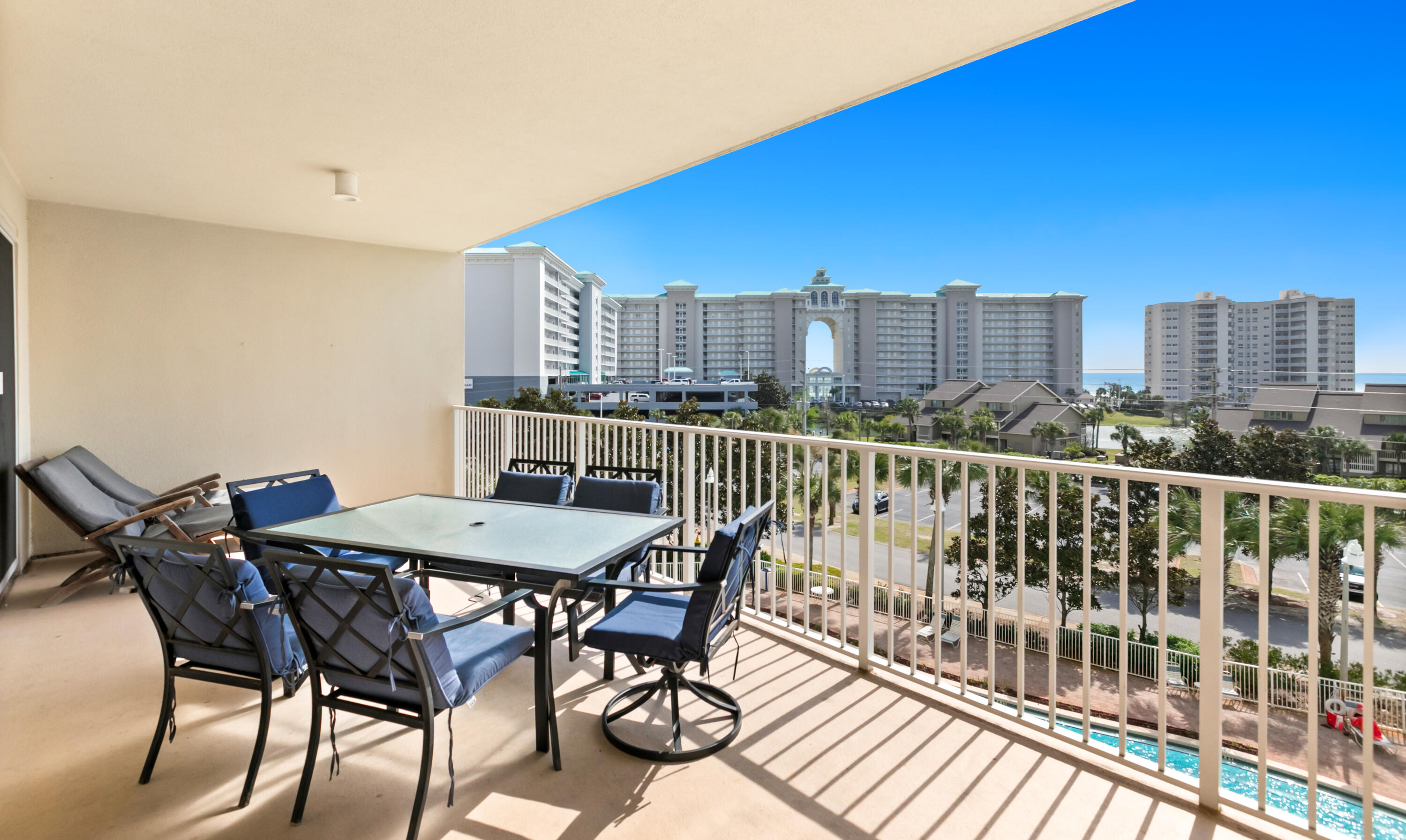The best priced opportunity in Ariel Dunes! Welcome to Unit 403, where your investment portfolio meets the beach lifestyle. If you are looking for a good return and a condo you can make your own, you have found the one. Located in the heart of Miramar Beach within the Ariel Dunes II tower at Seascape Resort, this 2-bedroom, 2-bathroom condo offers a compelling opportunity for investors seeking strong rental potential and long-term value. This unit is currently the lowest priced two-bedroom in the Ariel Dunes complex, offering significant upside and even greater upside with thoughtful upgrades. This unit could be a short-term rental goldmine - Ariel Dunes continues to attract steady demand thanks to its prime location, resort-style amenities, and proximity to the Gulf.

The condo features a spacious and open layout with granite countertops, stainless steel appliances, and an oversized balcony accessible from both the living room and primary bedroom. Gulf views can be enjoyed from the main living area, and a private hallway storage unit is included. The primary suite offers a large ensuite bathroom with a soaking tub, separate shower, and dual vanity. The guest bedroom is positioned toward the front of the unit for added privacy, with an adjacent guest bath and generous closet space. A full-size laundry room adds convenience and extra storage.

Owners and guests enjoy deeded beach access, a pool dedicated to Ariel Dunes II and have access to 5 pools within Seascape. Resort amenities also include an onsite fitness center, sauna, steam room, golf course, tennis courts, pickleball, basketball, a playground, and picnic areas. Seascape Town Centre offers several dining and entertainment options, and first row accessibility to the large outdoor music venue on-site that brings big name musicians to Miramar Beach several times a year.

Rental income projections range from $35,000 to $50,000 annually, with the potential for increased returns through cosmetic upgrades. Reach out today for a showing and ask about the design quotes for upgrading the unit.