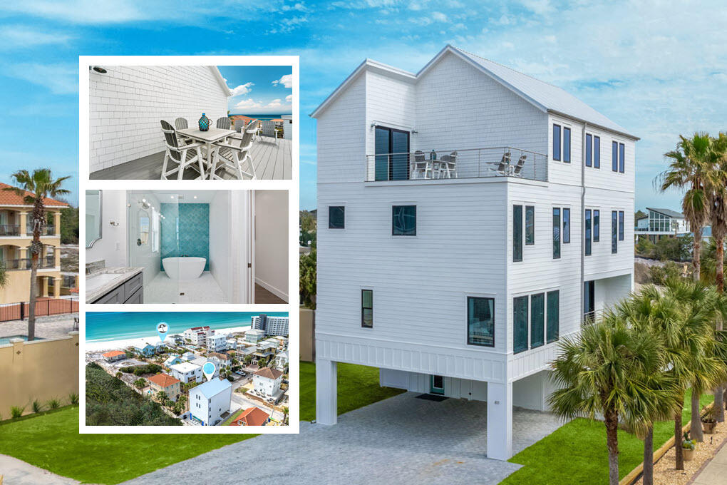 Short term rental powerhouse featuring a brand new 2024 designer-grade luxury home with ocean views from every bedroom, fourth-floor oceanview deck, private seasonally heated pool, and massive 18 person sleeping capacity to maximize revenue.

Designer furnishings, professional photography and full inventory to convey for immediate revenue generation.

Less than a 90-second walk to private beach access with no road crossing ensures high occupancy. Includes complimentary kayaks and BBQ grill for added guest appeal.

Designed from the ground up to ensure easy, low cost maintenance and best possible yield.

Do an Internet search on Legacy Beach Homes of Destin, Florida to view real time calendars in order to determine availability for showings Seller is listing over $100 million worth of properties from their portfolio (35 large STRs in the Destin/Miramar/30A area with an average appraisal value of slightly over $3M each.).

The seller is only selling 10% of the portfolio. Seller will withdraw this and/or any other remaining listings once the first  $10 million (approximately)  in sales have been achieved.

Seller (Equisource Holdings dba Legacy Beach Homes) does not disclose property-level rental revenue data. Buyer to perform their own due diligence regarding income potential. However, the appraisal in the document section of this listing may include the appraiser's revenue projection. 

Seller will make all reasonable efforts to facilitate the transfer of future reservations. 

The Seller does not have to sell.  Property has been priced based on recent appraisal and reflects the seller's minimum acceptable price.

Most recent appraisal and inspections in docs section
