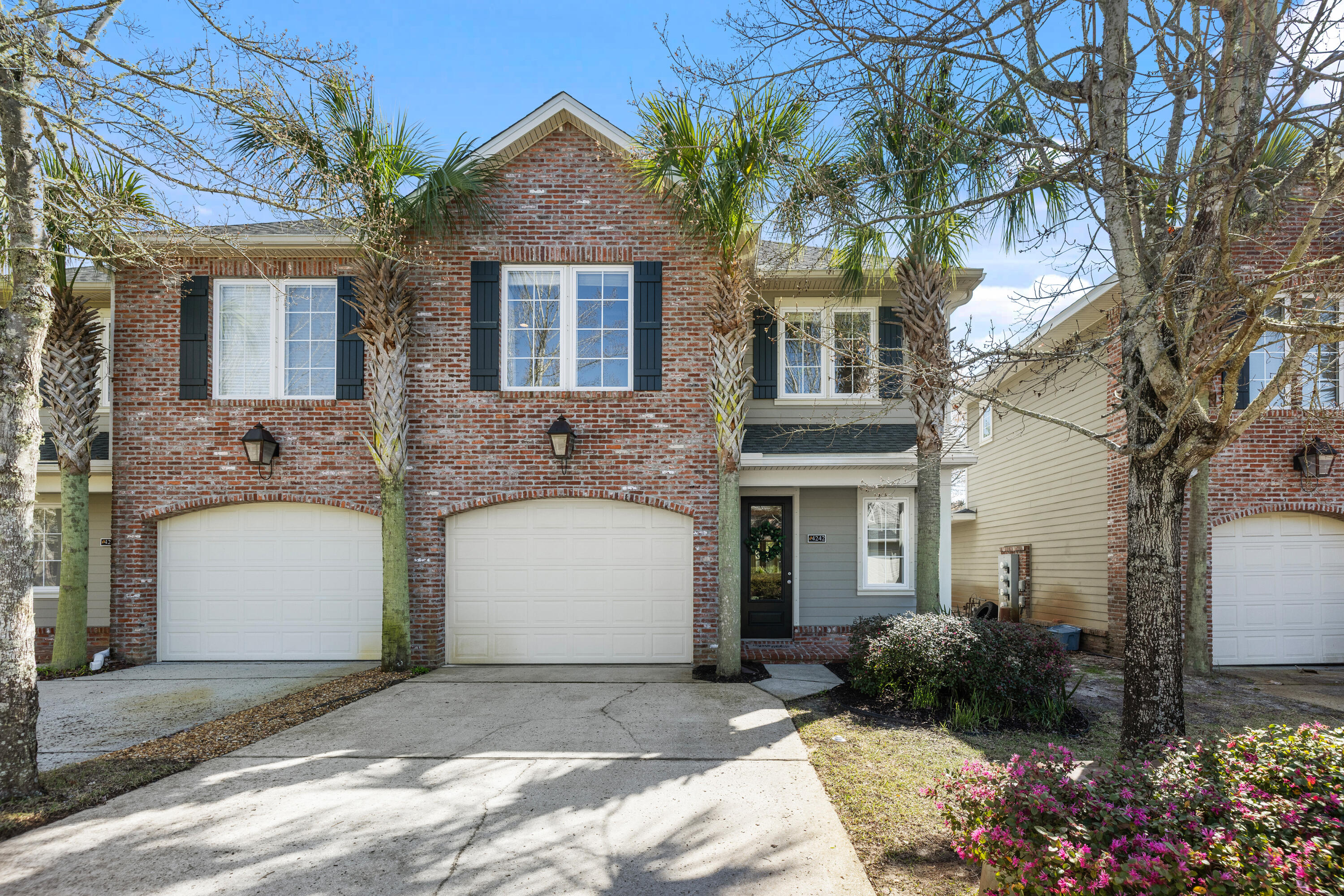 Sellers offering $3000 flex money for buyers to use towards closing costs or rate buy down! Welcome to 4242 Skipjack Cove, a beautifully maintained and upgraded townhome in the highly desirable Marina Landing section of Bluewater Bay, offering the perfect blend of low-maintenance coastal living and resort-style community conveniences.  
This 3-bed, 3-bath home features an open and inviting floor plan with ample natural light. Recent updates provide peace of mind and include a new roof installed in 2022, a new electric water heater in 2025, and HVAC units installed in 2018, with new ductwork and refreshed grills on the first floor in 2025 -- all designed for comfort, efficiency, and long-term value. The exterior landscaping is conveniently maintained by the HOA. Those fees include yard maintenance, annual palm tree trimming, and brand-new front yard sod to be installed this year, ensuring eye-catching curb appeal with minimal effort on your part. The private, gated and fenced backyard offers a secure outdoor space for pets, play, or al fresco entertaining -- a rare find in townhome living.
Bluewater Bay is a master-planned community with a host of recreational offerings (with memberships or applicable fees), including tennis and pickleball courts at the Bluewater Bay Tennis Center, multiple swimming pools, and an 18-hole golf course just minutes away.  
For water lovers and outdoor dining enthusiasts, a natural cove marina with a restaurant and bar -- the vibrant Bluewater Bay Marina and L.J. Schooners Dockside Restaurant -- is located less than a half-mile from your doorstep, perfect for boating, sunsets, and social evenings by the water.  
Conveniently located within easy reach of beaches, shopping, restaurants, excellent schools, and Eglin Air Force Base, 4242 Skipjack Cove offers an exceptional lifestyle where everyday living feels like a vacation.
