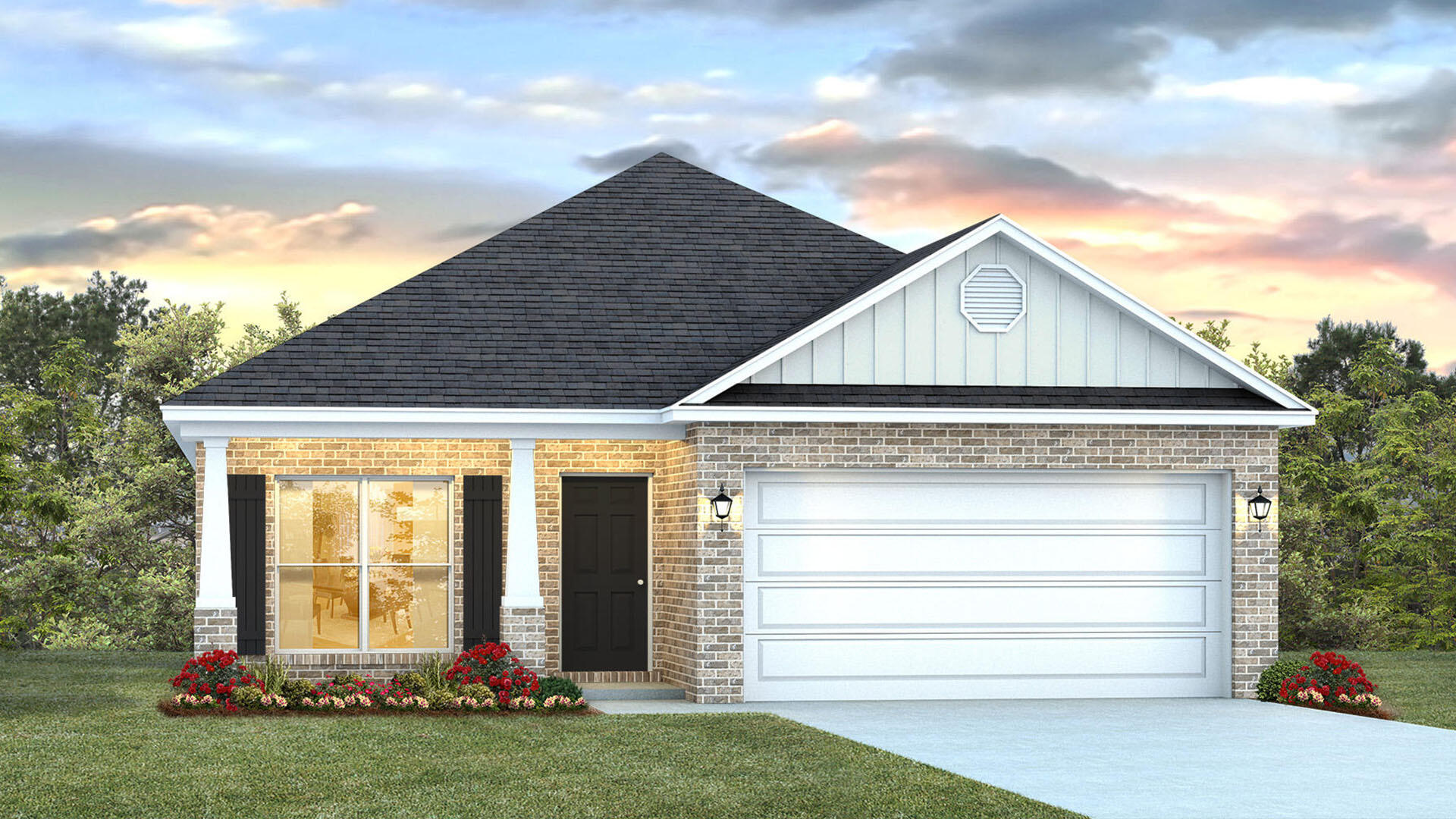 Welcome to 30 Foxtrail Run at Ashton Park Phase III in Freeport Florida. This home is under construction and features an efficiently laid out floorplan with just the right amount of open space for entertaining. As you enter the foyer, you are greeted by a flex space with a large picture window that allows the beautiful Florida sunshine to fill the front of the home. Continuing down the hall you will see the open concept kitchen, dining, and living area, complimented with a vaulted ceiling which lends a grand feel to the heart of the home. 


The kitchen is accented with shaker style cabinetry, a center island with space for bar seating, and elegant quartz countertops. Designed with an open concept feel and subtle separation, the living area of the Oakley balances connectivity with comfort, creating spaces that feel both spacious and intentional. Nestled in the back of the home for privacy is the primary bedroom and bathroom suite. In the bathroom your will find a large walk-in closet, soaking tub, dual sink vanity, and standing shower. 


The two additional bedrooms are located down a hallway just off the kitchen and dining area. Here you will also find the full guest bathroom, linen closet for extra storage, and the laundry room with shelving above the washer/dryer hookups. Entertain with ease under the covered back patio, accessible through the full-glass backdoor in the living room. For more information on this home, contact a D.R. Horton Sales Representative.