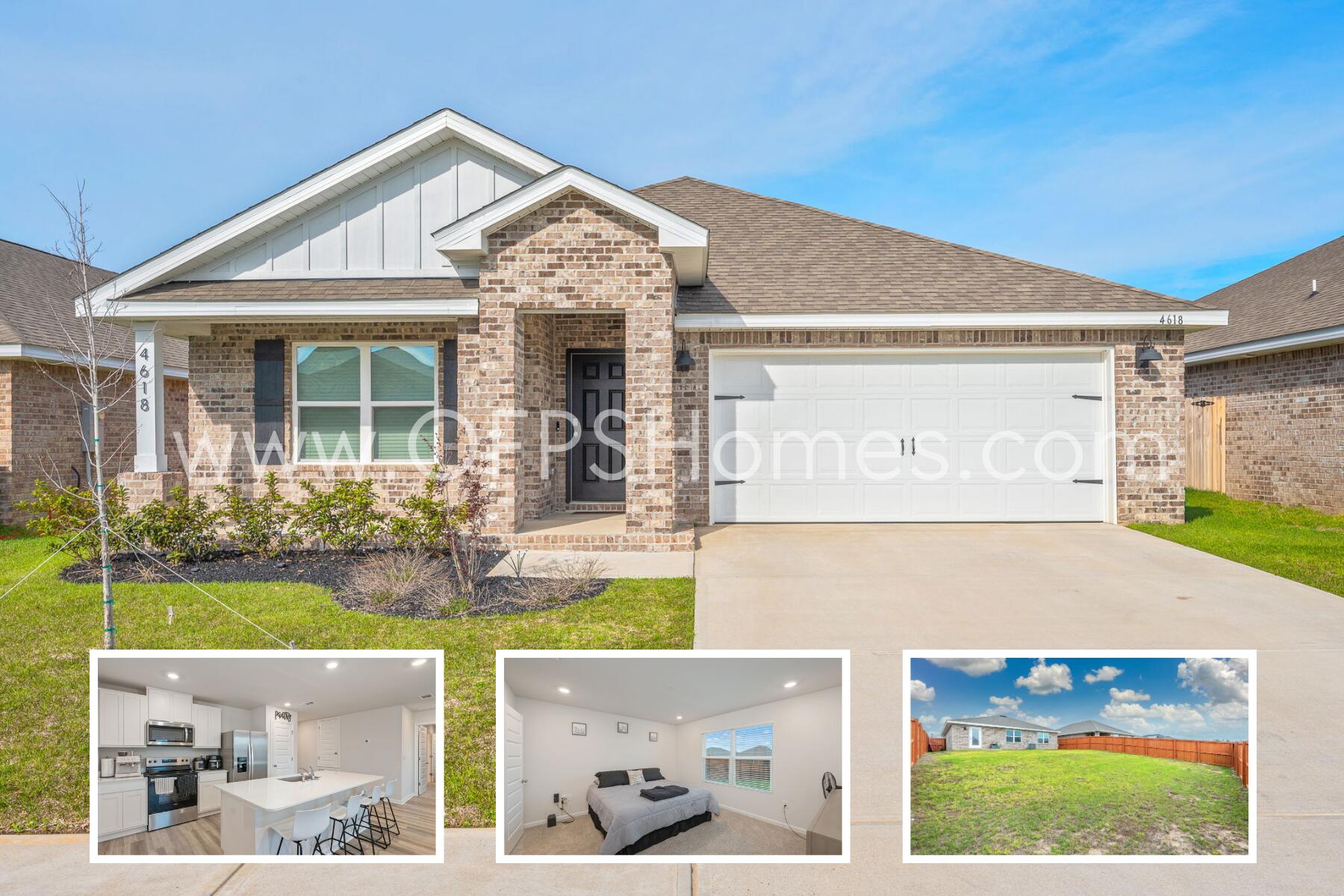 AVAILABLE JULY 1! Enjoy community amenities including a pool, cabana, sidewalks, and underground utilities in this beautifully designed 4BR/2BA home in South Crestview. The popular Freeport floorplan offers open-concept living perfect for entertaining, plus a covered patio for relaxing outdoors. The kitchen features quartz countertops, large island bar, pantry, stainless appliances, smooth-top range, and built-in microwave. Spacious primary suite includes a walk-in closet and oversized shower. Wood-look flooring throughout main areas with plush carpet in bedrooms. AS IS Washer/dryer included. Convenient to beaches, golf, Ft. Walton, and Destin. NO smoking. 600 minimum FICO credit score required in addition to meeting rental criteria. Pets allowed upon approval with a non-refundable pet fee. All applicants are required to complete an application on https://onefamilypropertyservices.petscreening.com/
regardless of if they own a pet or not. Applicants with an ESA are also required to complete the application.

This property is a part of a Homeowners Association and tenants will be required to adhere to certain rules and restrictions. If you have any questions, you may request to view the HOA Covenants prior to application.

** Fees Required once an application is approved include, but may not be limited to: Security Deposit, Non-Refundable Fees (cleaning and rekey), $20 Certified Mail Fee, and Pet Fees (when applicable).