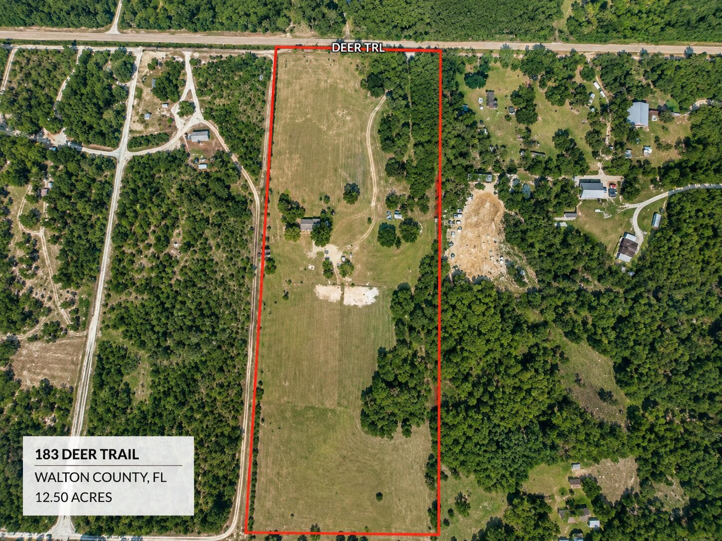 Discover the perfect blend of privacy, beauty, and opportunity with this exceptional 12.5-acre parcel in DeFuniak Springs. Fully fenced and predominantly cleared, this property offers a rare combination of open pasture and picturesque mature trees, creating the ideal setting for your dream home, family estate, mini farm, or recreational retreat.

Properties like this rarely become available. The hard work has already been done with much of the land cleared, while the remaining beautiful trees provide character, shade, and a peaceful natural setting. Whether you're looking for room for horses, livestock, a custom home, or simply space to enjoy country living, this property offers endless possibilities.

Conveniently located with easy access to DeFuniak Springs while still providing the privacy and tranquility that acreage buyers are searching for, this is a unique opportunity to own a truly special piece of Florida countryside.

Buyer to verify all dimensions, zoning, permitted uses, and any information deemed important. Some listing photos have been virtually enhanced to illustrate the property's potential and may not represent current conditions.