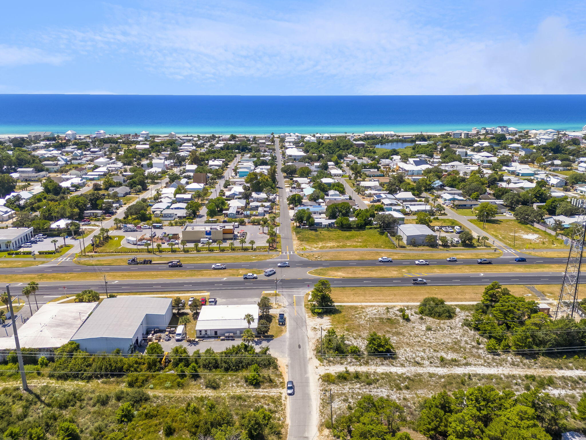Exceptional opportunity to own a high-visibility corner lots at Hwy 98 and Malaga Place on the highly desirable west end of Panama City Beach. Zoned Plaza Commercial, this property is ideal for retail, office, restaurant, or mixed-use development. Located in the #2 fastest-growing metro in the United States, the site offers strong traffic exposure on busy Panama City Beach Parkway and is surrounded by rapid residential and commercial growth. With rare corner frontage providing maximum visibility and access, this parcel is perfectly positioned for investors or businesses seeking a premier PCB location.