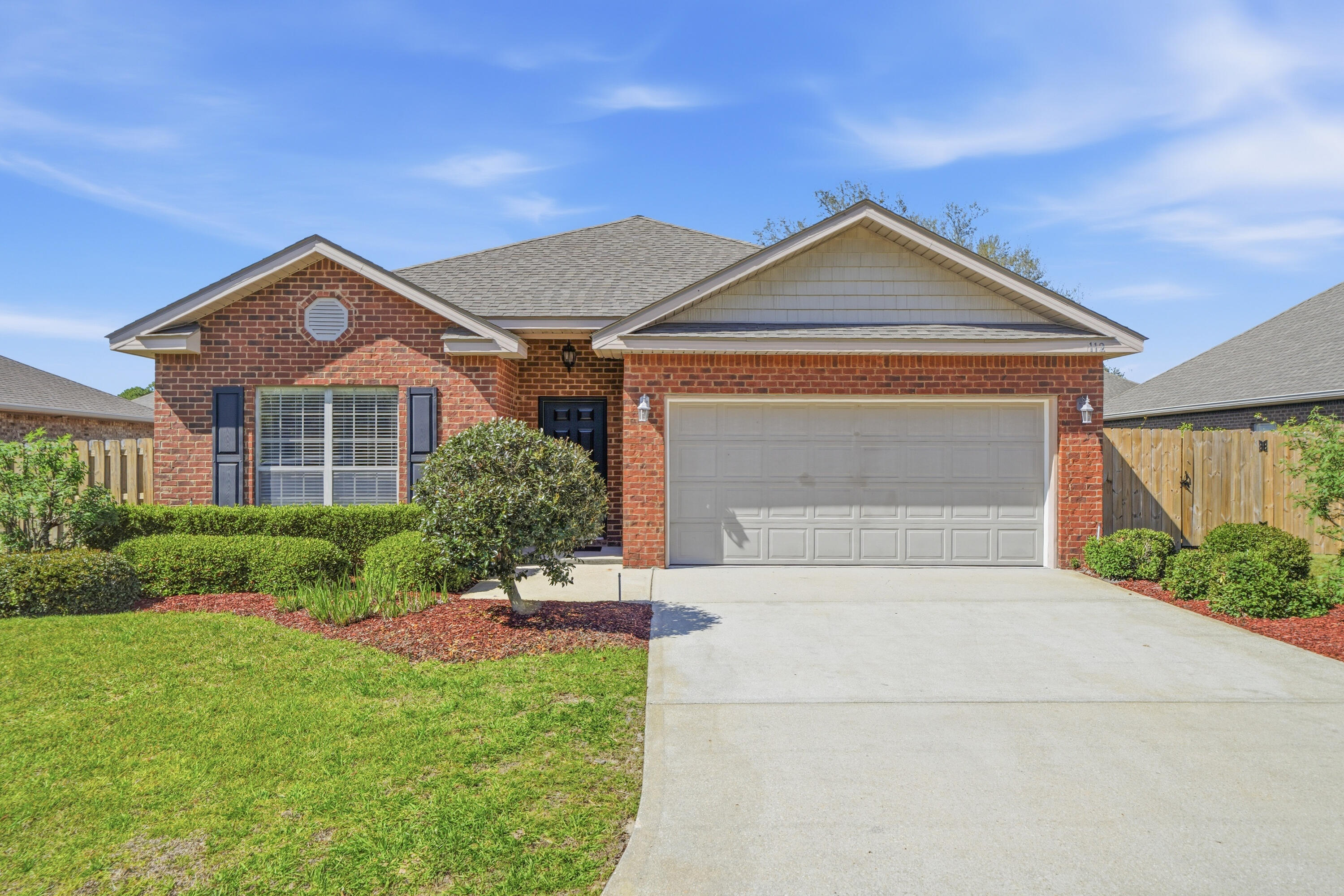 Discover the charm of Point Washington--just minutes from the sugar-white sands of the Emerald Coast, yet peacefully tucked away in a quiet, welcoming neighborhood. This beautifully maintained single-level home offers three bedrooms plus a versatile office that easily serves as a fourth bedroom, playroom, or remote workspace. 

Located in the popular Peach Creek community, you are close to Watersound Town Center, 30A beaches, Seaside, Rosemary Beach, top-rated schools, dining, and more. The neighborhood is warm and inviting, with visiting food trucks, festive holiday decor, and a strong sense of community among residents. Inside, the kitchen is designed for both style and function, featuring a breakfast bar, stainless steel appliances, and granite countertops. Additional highlights include tile and laminate flooring throughout, an irrigation system, and a two-car garage with brand-new epoxy flooring. 

The primary en suite is separated from the guest bedrooms for privacy and has an en suite with double vanity, soaking tub, walk-in shower, and large walk-in closet. The guest bathroom has a shower tub combo and there is a dedicated laundry room. 

Outdoors enjoy the Florida lifestyle or grill out in your fully-fenced backyard. Call today for a showing!