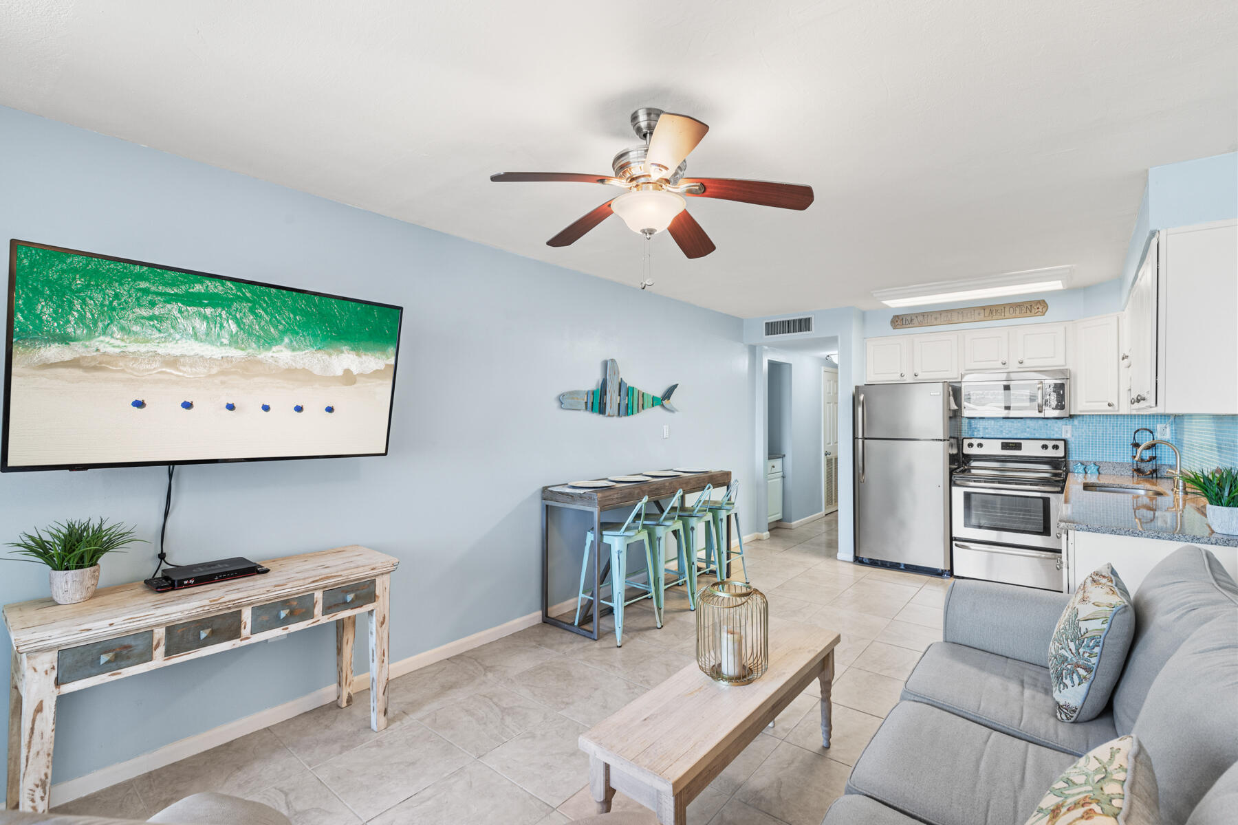 Your Gulf-front Oasis Awaits! Experience the ultimate Destin lifestyle in this stunning 1 bedroom condo at the newly refreshed Jetty East! This isn't just a place to call home; it's a front row seat to some of the best views in Florida. From your balcony, soak in the vibrant sights of the Destin Harbor, East Pass, and the magic of seasonal fireworks lighting up the night sky. Jetty East has been meticulously updated with recent building-wide renovations to include a new building roof, Pavillion roof, cooling tower, paint job, common area updates, corridor skylights, elevators, exterior windows and doors, and much more. Situated on one of Destin's Largest private beaches, Unit 518A has a newer AC unit with a built-in dehumidifier for year round comfort. Resort-like amenities include a beachside pool/hot tub/sun deck, tennis, basketball, pickleball, shuffleboard, huge shaded cook-out pavillion with BBQ Grills and seasonal live entertainment, brand new outdoor furniture, guarded/gated/covered parking, and 3 separate beach boardwalks. Located near the end of Holiday Isle, Jetty East is less than 1/4 mile from the iconic East Jetty and just minutes from all that Destin has to offer! Don't let this one slip away - schedule your private showing today!