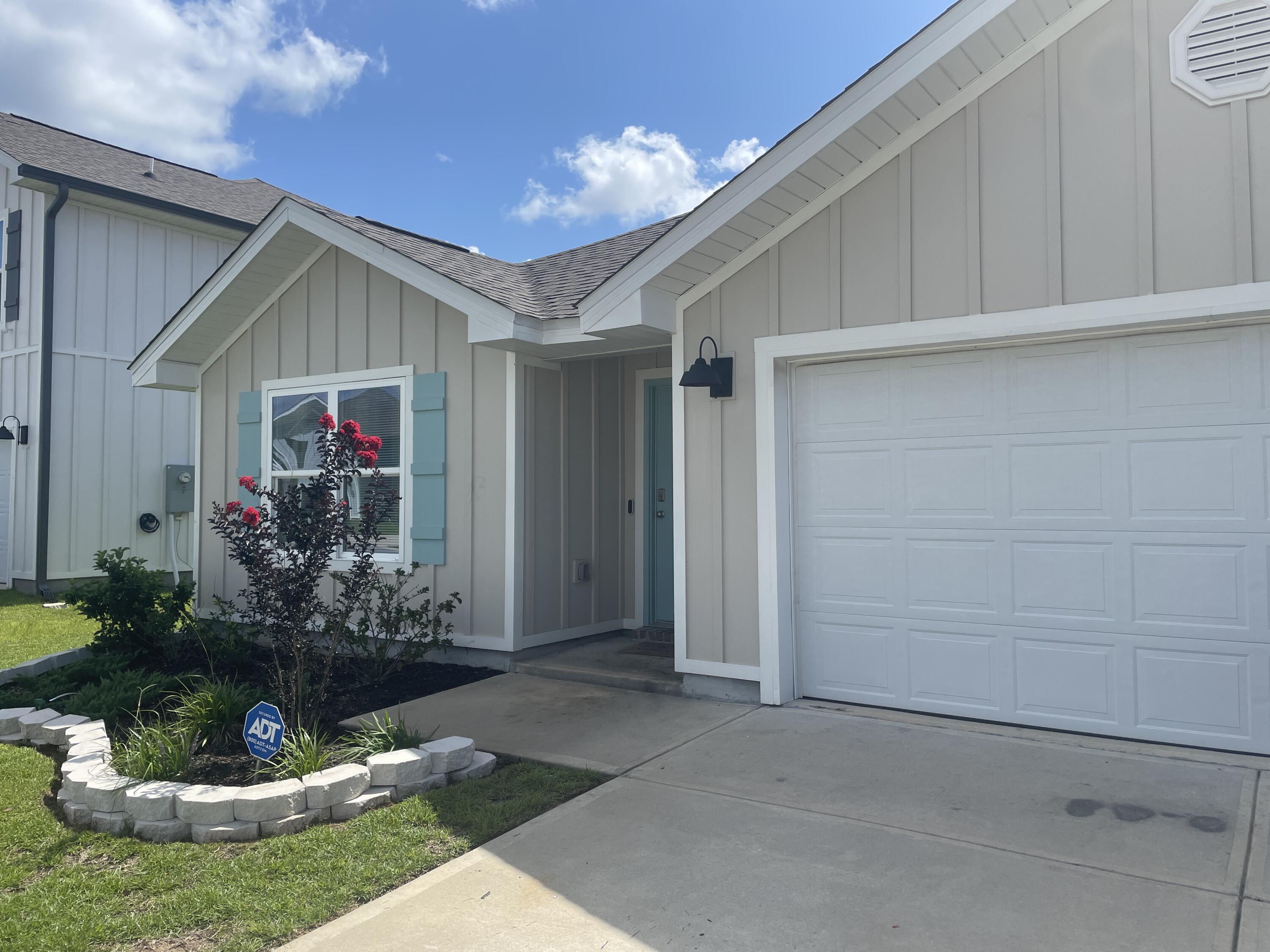 ***COMMUNITY POOL***All the fun with none of the maintenance!
*Potential assumable VA loan at 4.99% available to qualified VA buyers!* Built in 2024, this like-new home in Shoal River Landing offers modern comfort, smart technology, and an ideal location with convenient access to Eglin Air Force Base, local beaches, public boat ramps, and everyday amenities. Residents enjoy a large community pool for relaxing close to home.

The floor plan features 4 bedrooms, 2 baths, a spacious open-concept layout, covered patio, and 2-car garage. The Smart Home Connect system includes convenient smart home features designed for easy living. The stylish kitchen showcases stainless steel appliances, granite countertops, smooth-top range, built-in microwave, quiet dishwasher, corner pantry, and large island, perfect for entertaining and food preparation.

Wood-look flooring enhances the main living areas, while bedrooms offer comfortable carpeting. The private primary suite includes a large walk-in closet, double vanity, walk in shower and separate garden tub.

Located just minutes from shopping, dining, and an easy drive to Destin-Fort Walton Beach Airport, Fort Walton Beach, and Destin beaches, this move-in ready home combines convenience, value, and modern Florida living.