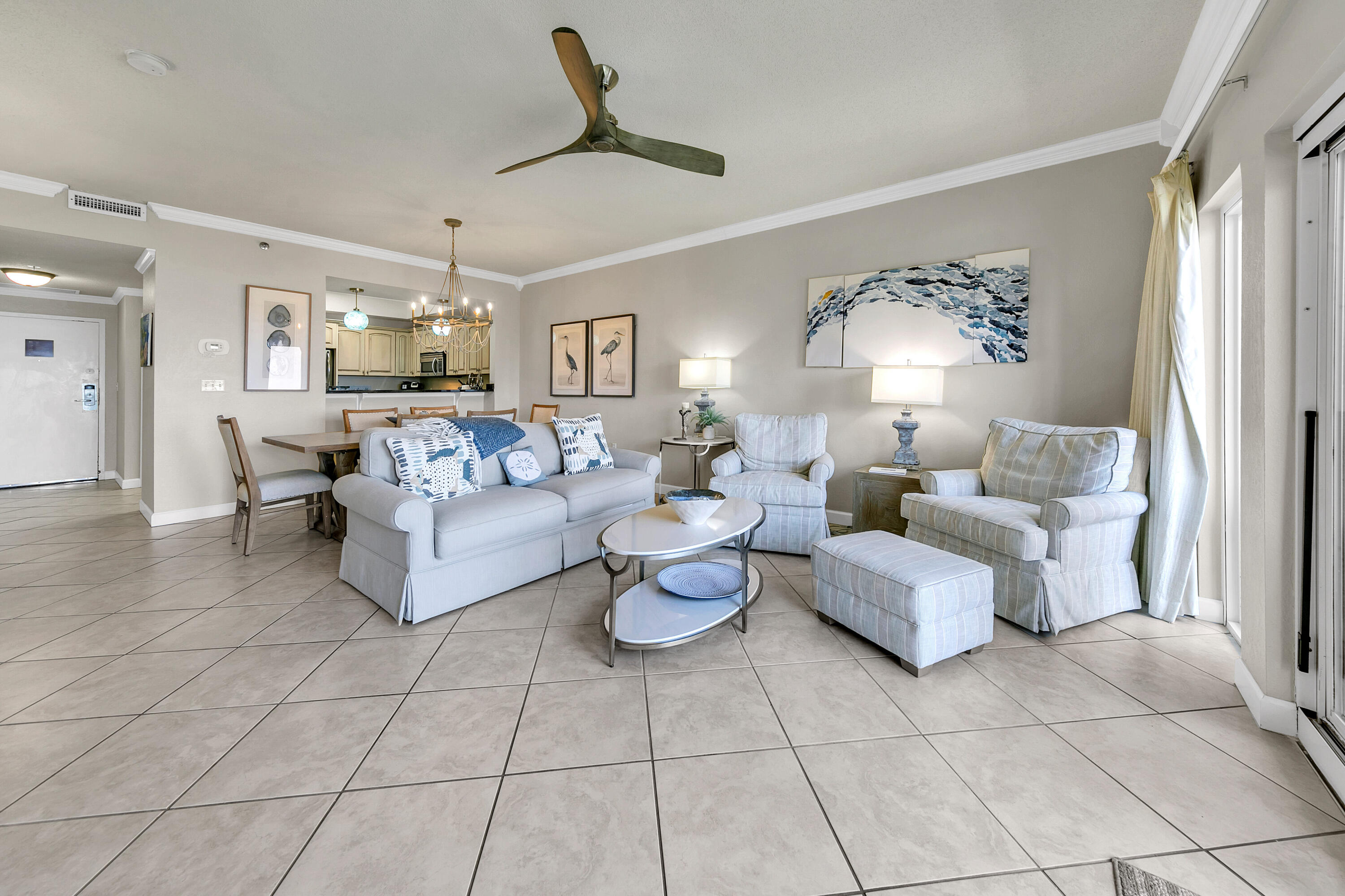 Welcome to TOPS'L Beach & Tennis Resort!  Fabulous 9th floor with amazing gulf views! A beautifully updated 2-bedroom, 2-bath Gulf-view condo located in the heart of Miramar Beach, Florida. This 1,141 sq ft residence offers stunning views of the emerald Gulf waters from both the living area and primary bedroom, making it the perfect beach getaway or investment opportunity.
Sold fully furnished and turn-key, this condo features:
Granite countertops in the kitchen
Tile flooring throughout the main living areas
Upscale luxury tile flooring in both bedrooms
Updated bathrooms with modern finishes
Private owner's storage closet, washer and dryer.
The Summit offers a large resort-style pool and is just a short walk to the beach!  Gated community! Sugar-white sand beaches of the Emerald Coast. Owners and guests enjoy full access to TOPS'L's resort amenities, including:
Tennis courts, Pickleball courts
A large fitness & athletic club
Multiple pools
Nature trails
Gated community, family-friendly resort setting
Proven rental performance
Whether you're searching for a Miramar Beach condo for sale, a TOPS'L investment property, or a Gulf-view vacation home, this unit checks every box.
Don't miss this rare opportunity! Schedule your private showing today and secure your place on the Emerald Coast!