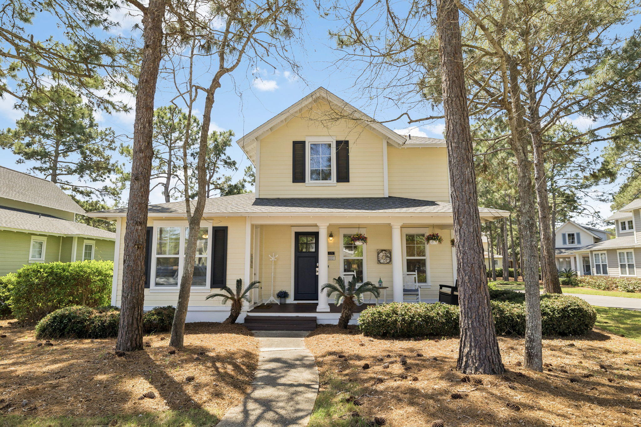 Welcome to 1317 Ravens Run, a charming coastal cottage nestled in the heart of Laurel Grove within the Sandestin Golf and Beach Resort.
This inviting 3-bedroom, 3-bathroom home features a bright, open-concept living and dining area filled with natural light and perfect for entertaining.
On the main level, you'll find a generous primary suite with direct access to one of the home's two large porches, plus a luxurious primary bathroom complete with a walk-in shower and a deep soaking tub. A second bedroom and full bathroom are also conveniently located on the main level. Upstairs, a private retreat with its own ensuite bathroom offers additional privacy for guests.
The exterior shines with expansive north- and south-facing porches, ideal for relaxing and soaking in the coastal breeze. Offered fully furnished and rental-ready, this home is a true turnkey opportunity for both personal enjoyment and investment opportunity. Located just steps from the Laurel Grove clubhouse, community pool, and fitness center, this home provides effortless access to all of Sandestin's premier amenities, including multiple championship golf courses, tennis and pickleball courts, pristine beaches, Baytowne Wharf dining and shopping, and the community's signature marina.