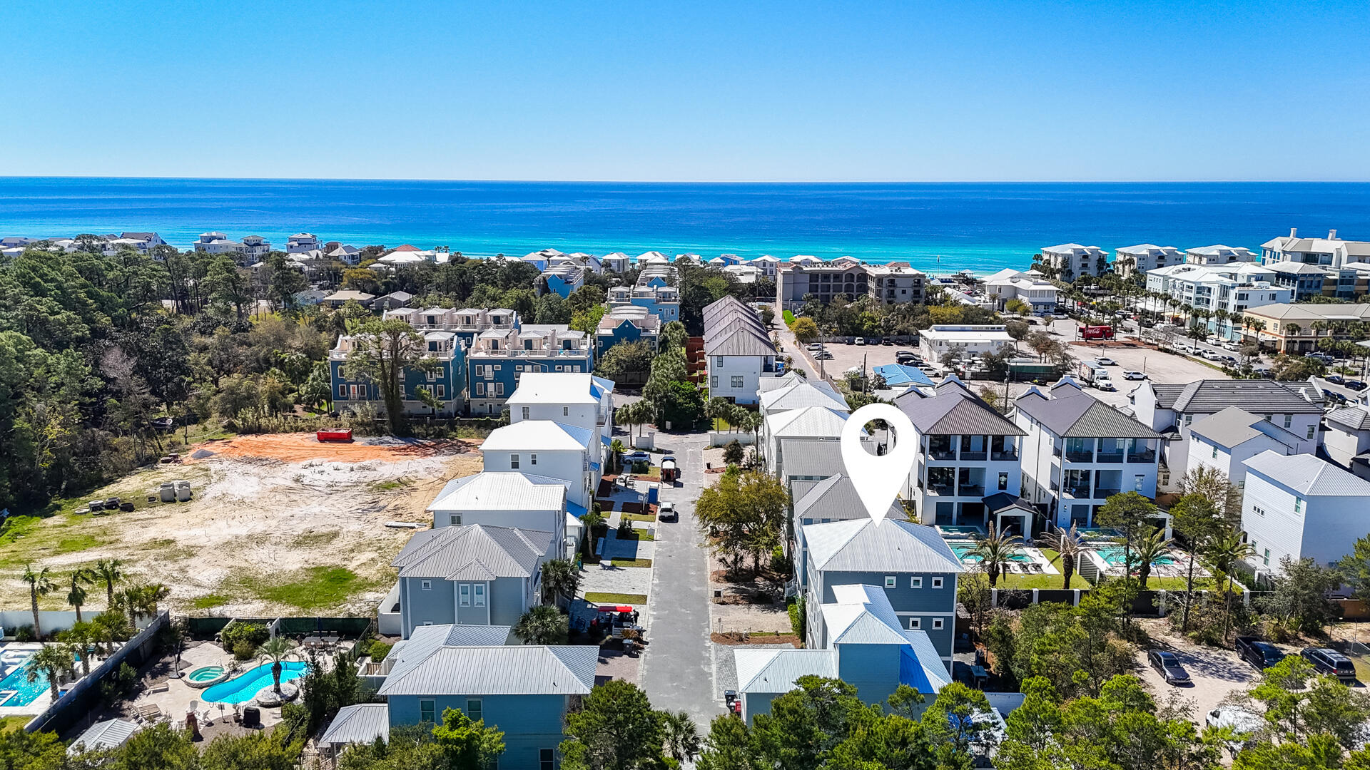 NO HOA FEES! MOTIVATED SELLERS! Welcome to 51 Abbey Road, a stunning 4-bedroom, 4.5-bath, 3-story coastal retreat perfectly positioned along scenic 30A in Santa Rosa Beach. Ideally located at the junction of Hwy 393, this home offers easy access to Hwy 98 and is less than half a mile from public beach access, local restaurants, and boutique shops making it a prime choice for both full-time living and a high-performing vacation rental. Step inside to find a bright, open-concept layout designed for modern coastal living. The main living area, located on the second floor, features the living room, dining space, and kitchen all seamlessly connected for effortless entertainment. The kitchen showcases a large island with sink and breakfast bar, stainless steel appliances, natural stone countertops, and ample cabinetry overlooking the living room. This home offers multiple covered balconies on the front and back perfect for enjoying the Gulf breeze and a paver driveway and back patio for easy maintenance and added curb appeal. The bedrooms are conveniently located on the first and third floors, with the primary suite on the top level featuring a private balcony, spacious ensuite bathroom with a glass-door tiled walk-in shower, and double vanity. Additional highlights include a metal roof, fully furnished interior including washer/dryer and patio furniture, and laundry on the main level for convenience. Situated just across from the emerald waters and sugar-white sands of the Gulf, 51 Abbey Road captures the best of 30A living luxury, location, and laid-back coastal charm all in one.