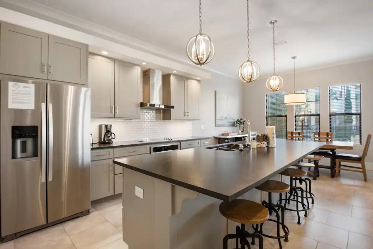 Nestled within the gated community of Sandestin Resort, this four bedroom home is located in the Villa Lago community with the perfect blend of modern elegance and coastal luxury. 

Enjoy the convenience of one downstairs bedroom with a private bath as well as three bedrooms upstairs with private baths.  With a community pool close by, beautiful lake views, and 6 passenger golf cart, you'll have everything you need for your next beach vacation.  

Take a bike ride on the resort or golf cart over to the Baytown Wharf Village for a huge playground for kids, zipline, nature trails, marina, spa, shops, and restaurants.  Don't forget to check the calendar for the schedule of events from outdoor movies, live music, and fireworks!