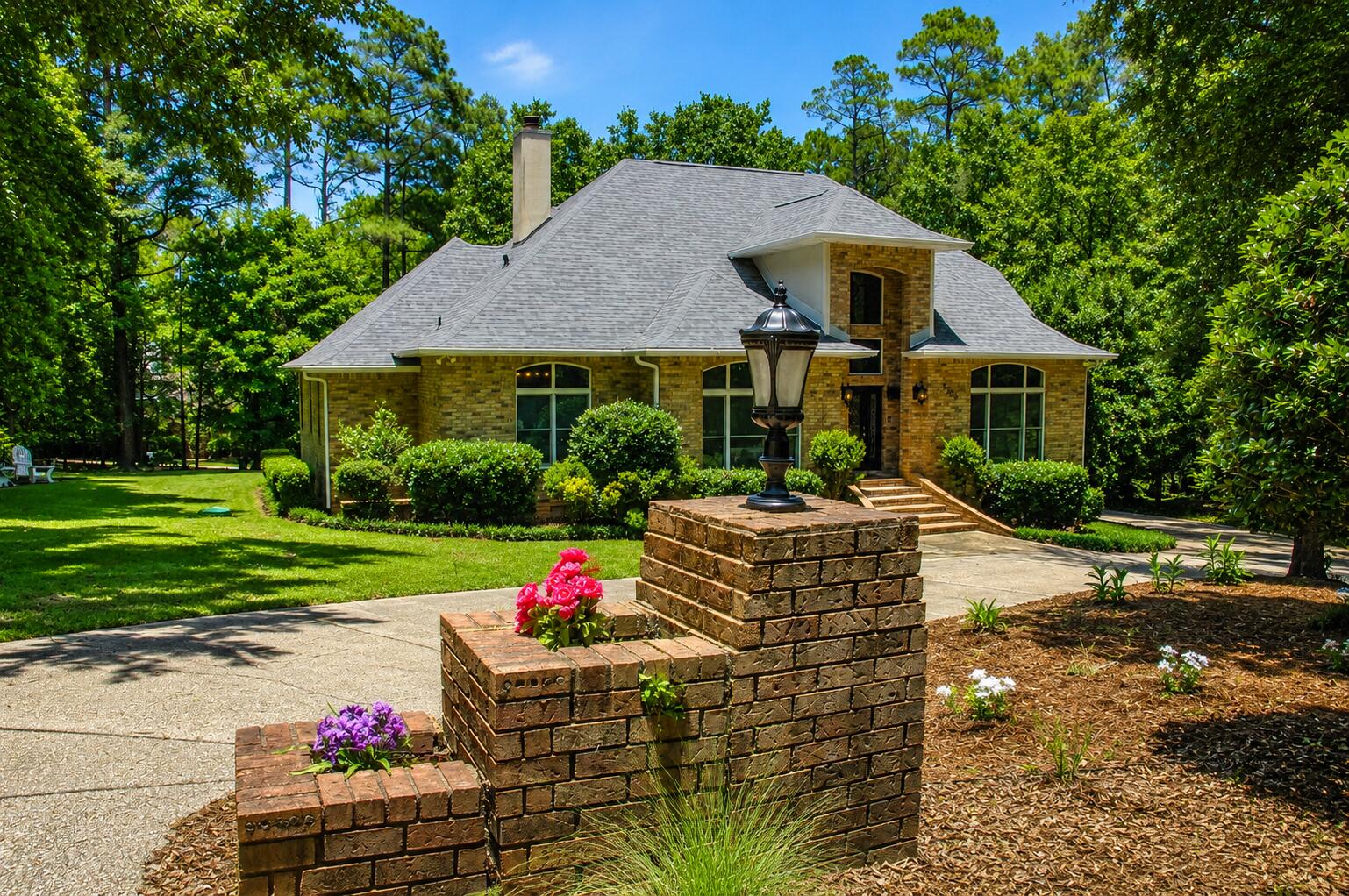 Welcome to 505 Dogwood Lane, an exceptional estate nestled on a quiet dead-end road in one of Jay's most desirable neighborhoods. Offering over-the-top space, comfort, and entertainment, this meticulously maintained home features 5 spacious bedrooms, 5 full bathrooms, and an impressive floor plan designed for both everyday living and hosting guests. 

Step through the stunning front entry into a grand foyer with soaring ceilings, flanked by an elegant formal dining room and dedicated piano room, both showcasing beautiful custom wainscoting and timeless architectural details. Rich hardwood flooring, spacious living areas, and thoughtful upgrades throughout create a warm and inviting atmosphere.

The backyard is an entertainer's dream, highlighted by a spectacular 40-foot screened, heated saltwater pool surrounded by a recently resurfaced pool deck. Adjacent to the pool, you'll find a dedicated entertainment room complete with a wine bar and full bath, making it the perfect space for gatherings. Recent improvements include a newer pool pump, updated pool liner, and extensive Andersen window replacements throughout much of the home.  Additional features include a 3-car garage, paved circular driveway, generous storage, and exceptional attention to maintenance and detail throughout. Combining luxury, functionality, and privacy, this remarkable property offers incredible value for its size & amenities. Opportunities like this are rare in Jay All dimensions to be verified by buyer