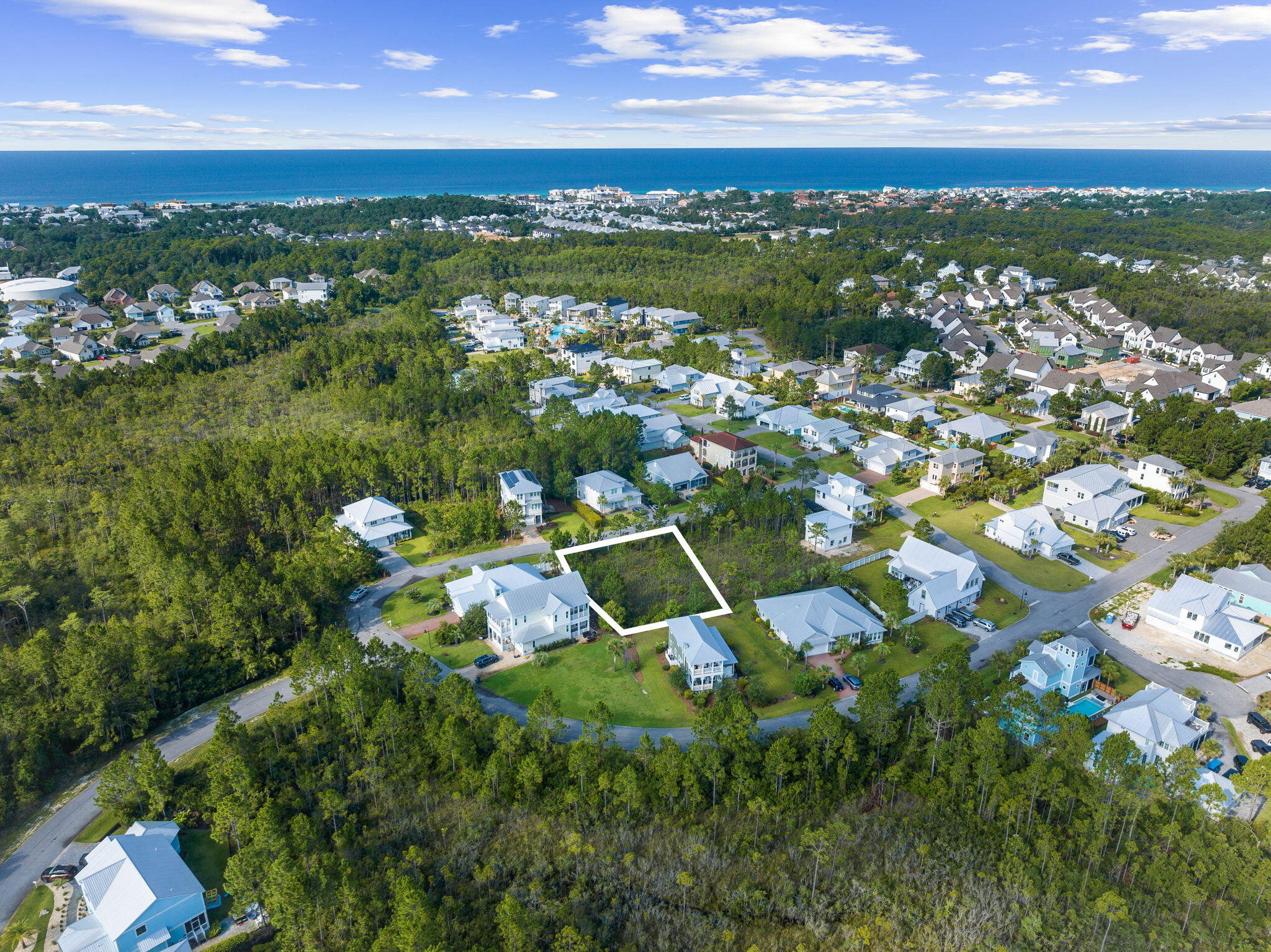 Build your dream home on one of the last oversized (.27-acre) homesites in Cypress Breeze Plantation, a gated 30A community known for its flexibility and long-term appeal. This larger lot offers added design freedom for a primary residence, second home, or short-term rental. Residents enjoy a resort-style pool with waterfalls and tropical landscaping, plus a prime location just a short bike or golf cart ride to beach access, Shunk Gulley, Papa Surf, and Gulf Place Town Center. Grand Boulevard is minutes away for upscale dining and shopping. Larger homesites in gated 30A communities are increasingly rare--an excellent opportunity to build with intention.