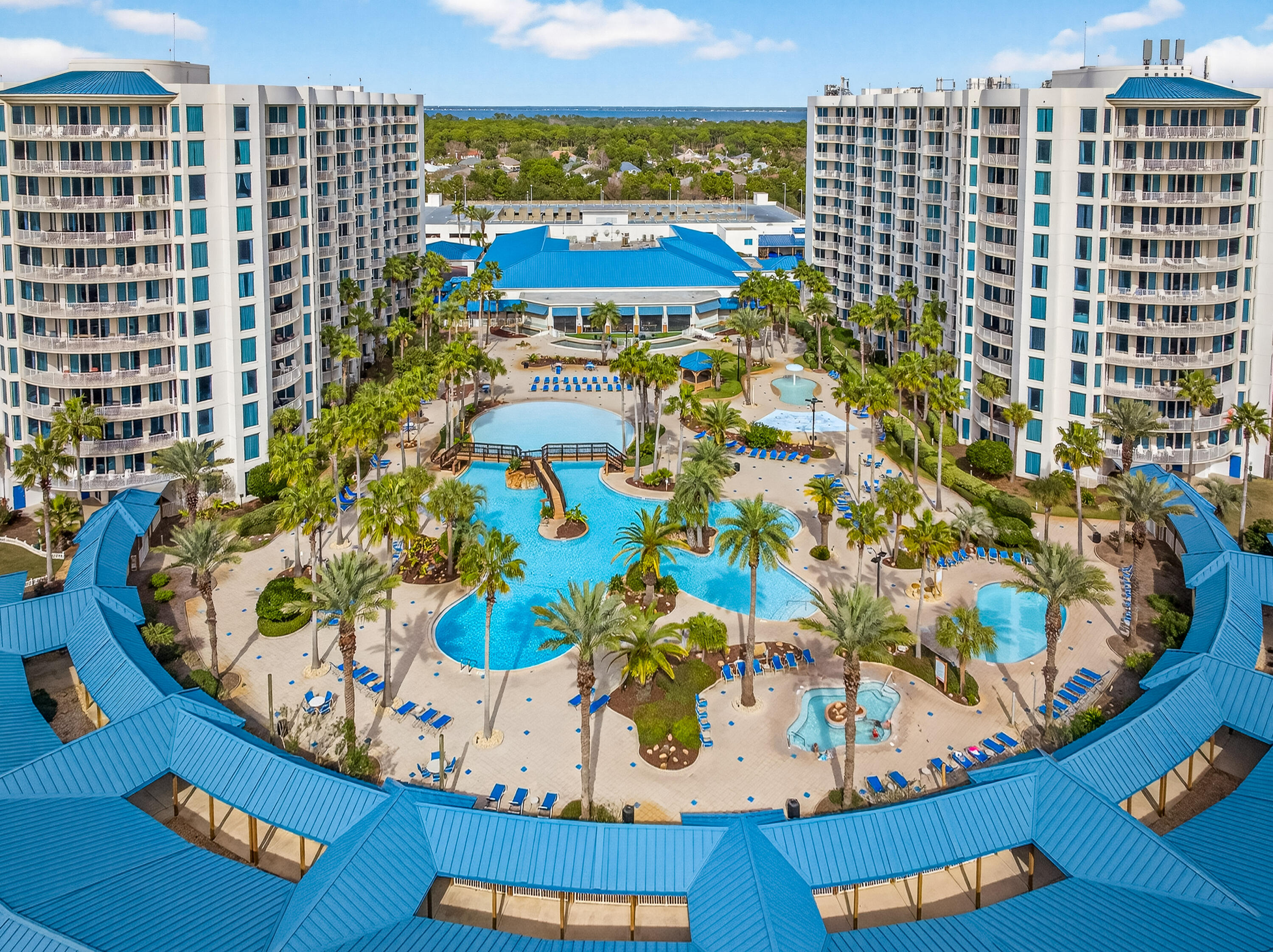 Act fast on this one! Think easy living and easy rentals. Comfortably furnished with some updates this Palms of Destin condo is just steps from the lagoon pool, located on the ground floor, and already producing rental income.

This 1,150 sq ft, 2-bedroom, 2-bath condo is fully furnished and move-in or rental ready. Located on the highly desirable first floor, it offers effortless access to the resort's best amenities without stairs or elevators. Inside, you'll find granite countertops, maple cabinetry, and stylish coastal touches throughout. Water heater and HVAC were both replaced in 2021.

Quarterly COA dues cover water, electric, internet, TV, and trash, keeping things simple for second-homeowners and investors alike. Recent gross rental income: 2026 YTD Rental Numbers: $9124. through May 2026, ask for update July 10th, 2025: $24,204, 2024: $21,361. Live like you're on vacation every day with unmatched amenities: 11,000 sq ft lagoon pool with waterfall and spa, splash pad, playground, fitness center, pickleball, tennis, basketball, EV charging, Tiki Bar, coffee shop, and an on-site restaurant. Plus, enjoy seasonal beach shuttle service and 24-hour security in this gated resort.

All of this is just minutes from Henderson Beach State Park, HarborWalk Village, Mattie Kelly Arts Center, and top shopping and dining.

Whether you're looking for a smart rental or a dreamy getaway you'll actually use, this is the one to see.

Call or text to schedule your private showing today and take advantage of free home warranty provided by the seller.