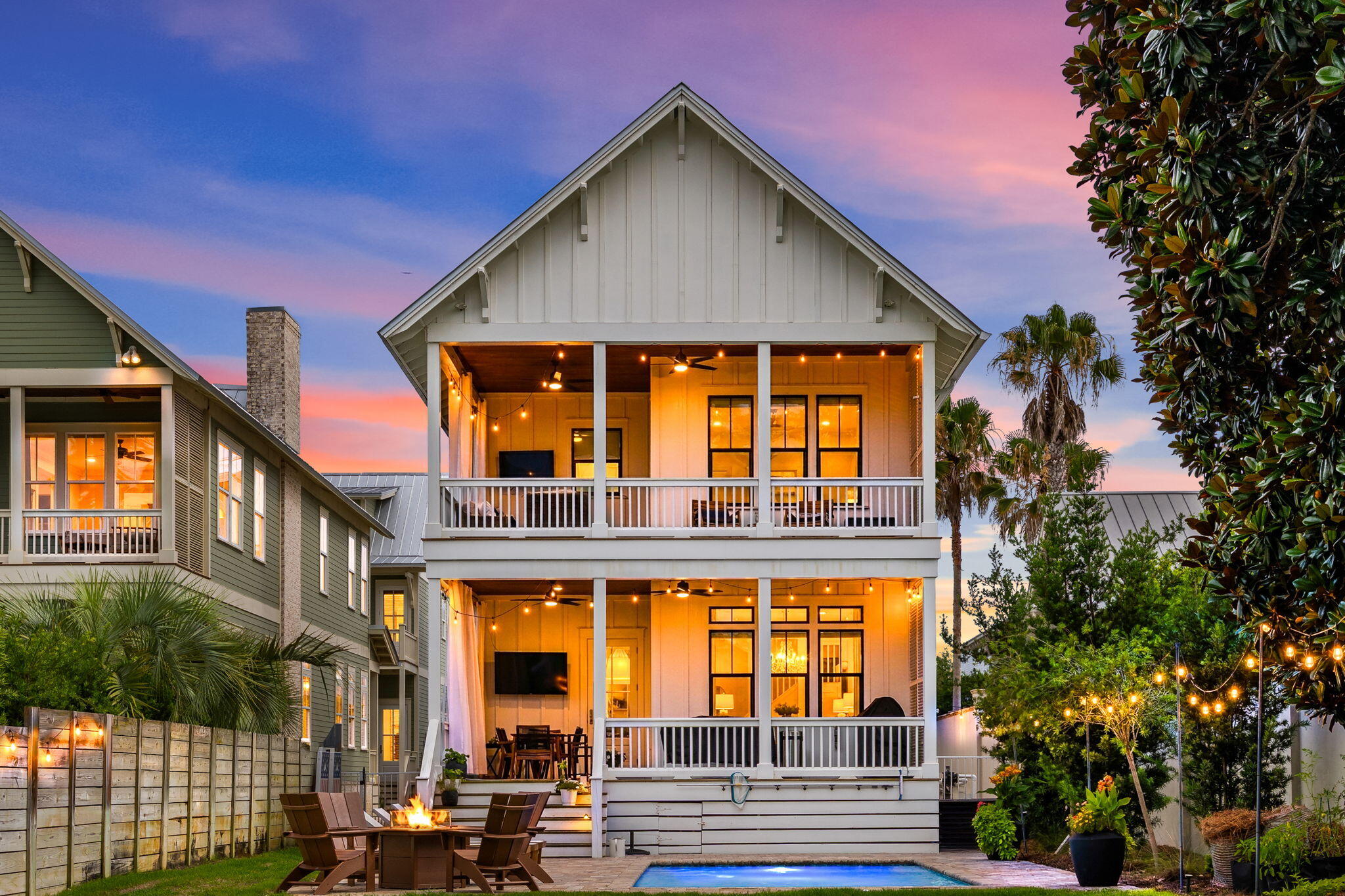 Discover an extraordinary waterfront retreat on the pristine shores of Lake Powell in Inlet Beach. Offering a rare blend of luxury, privacy, and coastal elegance, this lakefront estate features a beautifully appointed 4-bedroom main residence, a private guest carriage house, saltwater pool, private dock, and breathtaking lake views. Step outside to enjoy sun-soaked days by the pool, sunset cruises across Lake Powell, and the unmatched tranquility of waterfront living. Designed for effortless entertaining and refined living, the home showcases designer finishes, a chef's kitchen with waterfall marble island, multiple indoor and outdoor living spaces, and a serene primary suite with spa-inspired bath. A Hurricane deck boat is included with an acceptable offer, allowing for immediate access to the lake's unmatched boat days. This home is just minutes from the sugar-white beaches of the Emerald Coast and the vibrant communities of Rosemary Beach, Alys Beach & Seacrest Beach where acclaimed dining, boutique shopping, and entertainment await. Whether envisioned as a primary residence, luxe second home, or investment property, this remarkably rare estate delivers the very best of waterfront living in one of Northwest Florida's most coveted locations.