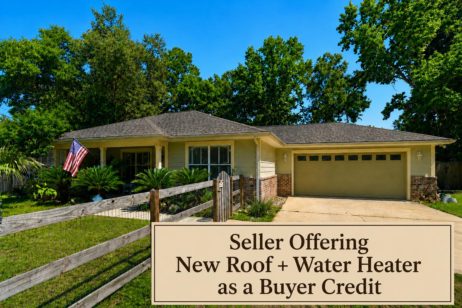 Welcome to this well-maintained 3-bedroom, 2-bath home in Freeport, thoughtfully enjoyed as an artist's retreat. Surrounded by mature oak trees and backing to a wooded area, the property offers a peaceful sense of privacy with inviting indoor and outdoor living spaces. A charming front porch, screened Florida room, and expansive privacy-fenced backyard create the perfect setting to relax, create, or entertain. Don't miss the luxury chicken coop. It is one of those features you just have to see in the photos!

Located approximately 15 to 20 miles from Niceville and Santa Rosa Beach and approximately 10 miles from the Mid-Bay Bridge, the property provides convenient access to beaches, shopping, dining, and major employment centers.

Additional features include a washer and dryer, two full bathrooms, no HOA restrictions, and an extra-large backyard with plenty of room to enjoy the outdoors. Whether used as a primary residence, second home, or long-term rental property, this home offers flexibility and value in one of Walton County's growing communities.

Conveniently located within approximately 20 to 25 miles of Gulf beaches, Santa Rosa Beach, Niceville, Destin, and other Emerald Coast destinations.