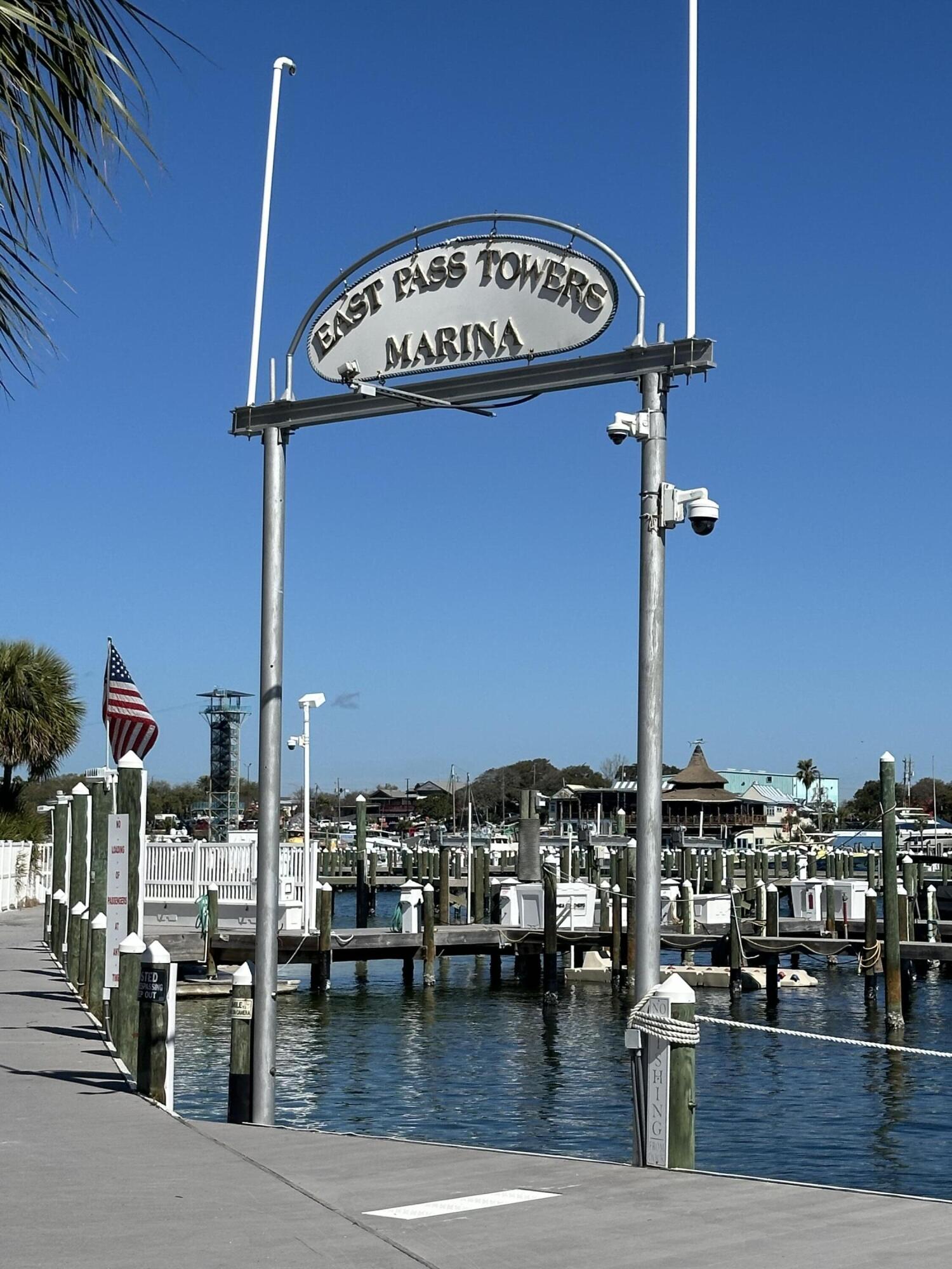 East Pass Towers Marina is located just inside the Harbor and has easy access to the Gulf, Bay, Crab Island and Restaurants along the Harbor. B3 is an great slip and comes with a recently installed 20,000 lb lift. If you have a larger boat the lift can be removed. The Marina offers two large fish cleaning stations and ice for owners.