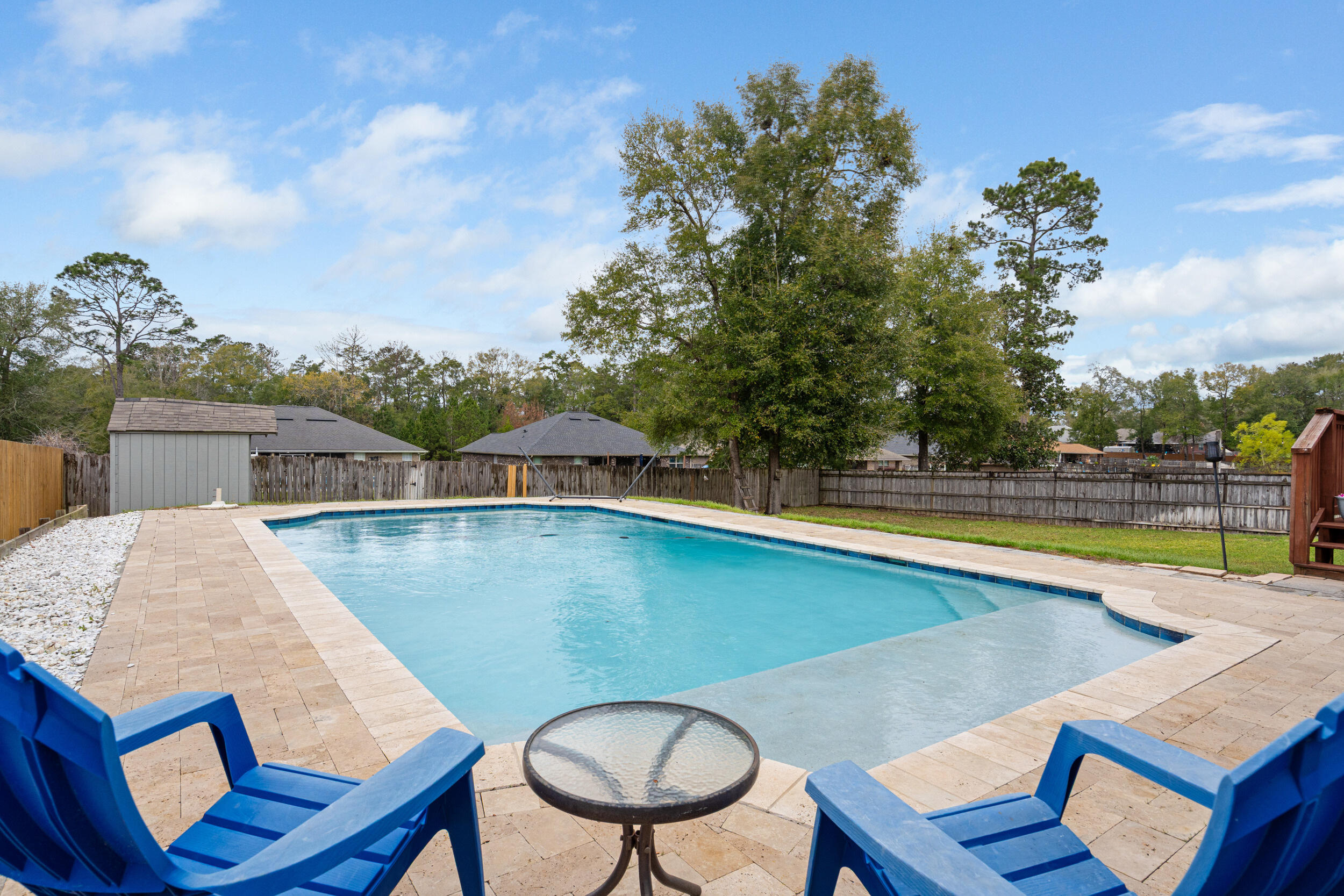 Under Contract with a 72 Hour Kick out clause and accepting back off offers.

Assumable VA available 3.750%.

Perfect Backyard for the summer with a pool to boot! This neighborhood is filled with stroller pushers and dog walkers!

This beautiful brick home comes with 4 bedrooms/3 baths and a three-car garage. Home features an open concept with a split floor plan, stainless steel appliances, granite counters in the kitchen, sprinkler system and low county taxes.

Master bath has a beautiful, updated tile shower and additional storage! 

 This home also has a fireplace with a raised hearth. 

Relax in the back yard on the large covered back patio and enjoy the saltwater Gunite pool!!!