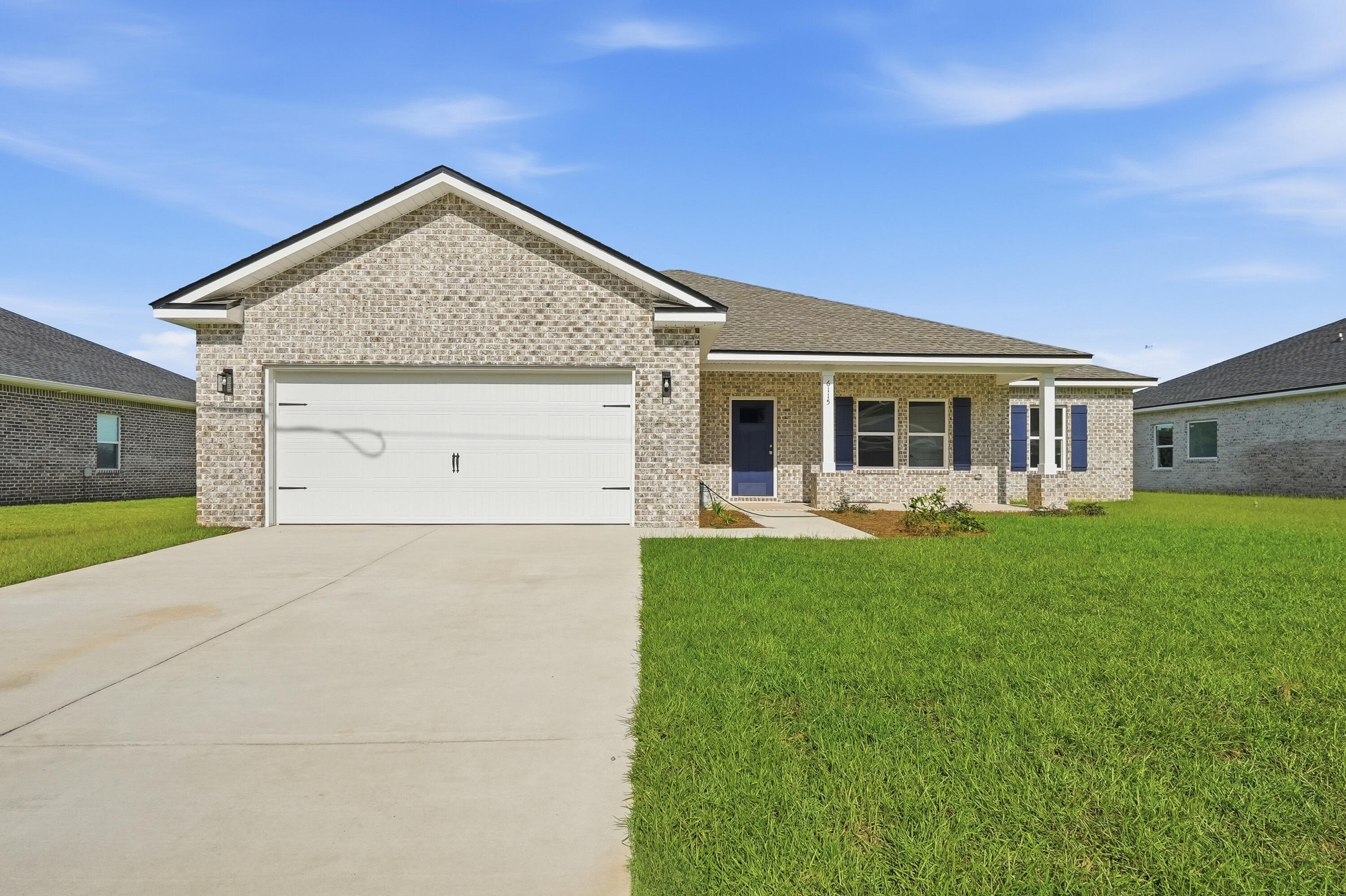 Southern Charm S/D is the location!  $15,000 towards buyers closing costs (call for details) + WASHER/DRYER/REFRIGERATOR/BLINDS -MUST CLOSE BY AUGUST 31, 2026. You will be all set to move in and enjoy this all-brick home on 1/2-acre landscaped lot.  Front & rear porches, raised ceiling entryway, open family gathering space overlooking kitchen.  Work island w/bar seating, cozy dining nook, pantry & white shaker cabinets.  MUD ROOM has locker space + laundry room.  Owner's bath features double vanities, linen storage, walk-in closet, additional bath has double vanities as well.  Split BR design, finished 2-car-garage.   INTERIOR PHOTOS OF SIMILAR SOLD HOME, COLORS & FINISHES WILL VARY.