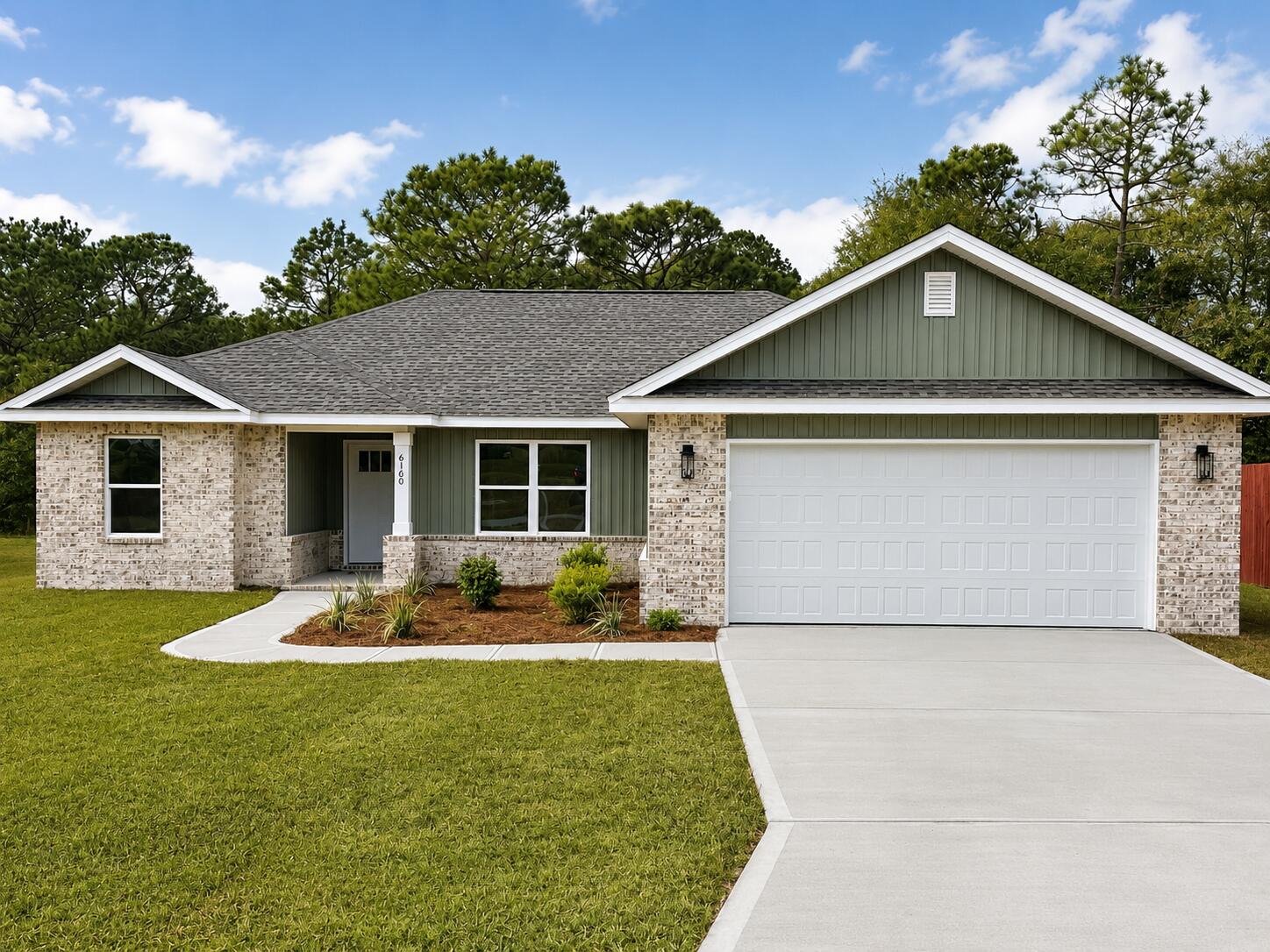 HALF ACRE LOT!! Seller pays buyers closing costs and a 4.99 interest rate for most buyers. Beautiful new construction home featuring a bright, open-concept layout with modern finishes. The kitchen opens seamlessly to the main living area and offers white cabinetry, sleek countertops, stainless appliances, and a large island perfect for everyday living or entertaining. Durable wood-look flooring flows through the main spaces, complemented by neutral tones and abundant natural light. The spacious primary suite showcases a tray ceiling with wood accent detail and ceiling fans plus an ensuite bath with dual vanities, soaking tub, and separate walk-in shower. A covered entry, two-car garage, dedicated laundry room, and a rear patio overlooking a level backyard--ideal for outdoor enjoyment