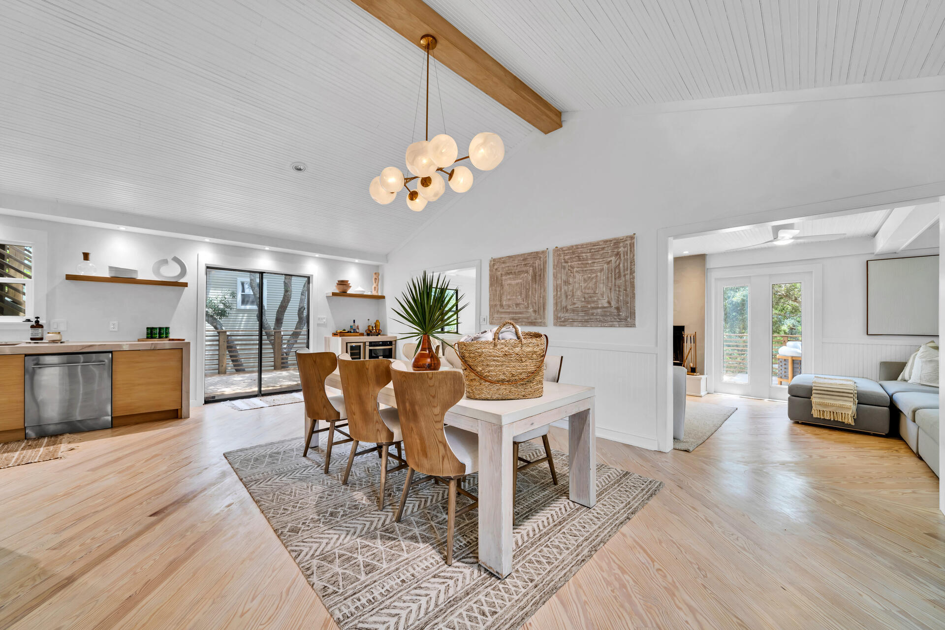Introducing Treetops 30A--a rare architectural gem offering one of the most unique luxury living and investment opportunities along the Emerald Coast. Situated among a majestic oak canopy on one of the highest natural elevations in coastal Florida, this Bali-inspired retreat captures 180-degree Gulf views and sits just a stones throw from the nearest beach access and the treasured Stallworth Coastal Dune Lake--one of the rarest ecosystems in the world.

Crafted to transcend the typical beach home/rental of the area, Treetops 30A blends thoughtful design, organic materials, and curated luxury finishes and decor that rival that of  much higher priced homes in this market.  Add to the experience the serene indoor-outdoor flow, the elevated site and treehouse-like design that evoke the feel of a private Costa Rican villa, enhanced by multiple expansive decks and intimate outdoor "destination" spaces on every level. Here, the peacefulness of the oaks, the Gulf breeze, and the nearby dune lake create a truly unmatched setting.

Originally renovated as a high-performing three-bedroom luxury rental that already ranks among the strongest rental properties in its class, the home has been recently upgraded to a four-bed, four-bath layout and stands to exceed any like rental on the market.  Yet its most compelling advantage lies in its remarkable expansion potential: the existing structure, elevation, and lot configuration allow for a seamless and cost-efficient transformation into a six- or seven-bedroom luxury showpiece, a value proposition nearly impossible to replicate on another lot this close to both the Gulf and a Coastal Dune Lake.

With its beachside location, Gulf views, adjacency to Stallworth Lake, and resort-level design, Treetops 30A stands out as a legacy property poised for exceptional enjoyment and long-term financial return. Whether kept as a personal sanctuary or elevated into one of the most iconic Airbnb rentals on the Emerald Coast, this home offers a rare blend of nature, luxury, and future potential that is truly one-of-a-kind.
