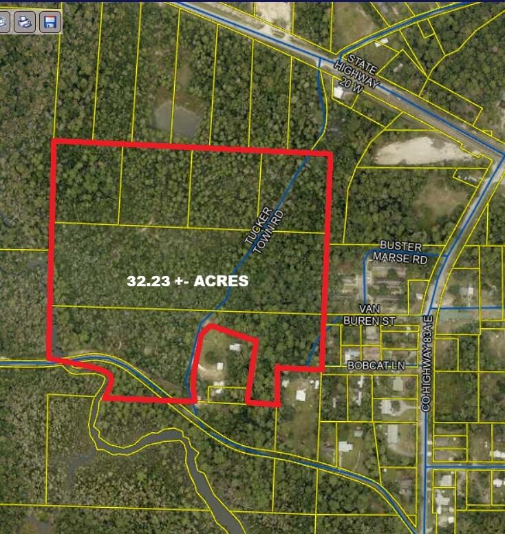 Exceptional residential development opportunity in the rapidly expanding Freeport market. This ±32.23-acre assemblage consists of six contiguous parcels strategically positioned just south of Highway 20 with access from Tucker Town Road and convenient connectivity to Highway 83A and the greater Walton County growth corridor.

The property offers significant potential for a townhome or build-to-rent residential community, with conceptual density projections supporting approximately 135 to 200+ units, subject to engineering, rezoning, and governmental approvals. The site's scale and configuration provide flexibility for clustered residential planning, internal road networks, stormwater design, preserved natural areas, and community amenities.

Freeport continues to experience strong residential growth driven by the expansion of South Walton and the Emerald Coast workforce housing market. Demand for attainable attached residential product remains high as buyers and renters seek convenient access to Santa Rosa Beach, Destin, and the Highway 98 corridor while benefiting from Freeport's continued infrastructure and commercial growth.

This offering presents a rare opportunity for developers, builders, and build-to-rent operators to secure a large-scale residential land position within one of Northwest Florida's fastest-growing submarkets. Buyer to verify all information, dimensions, density, utilities, and development feasibility. Buyer to verify data for its own use.