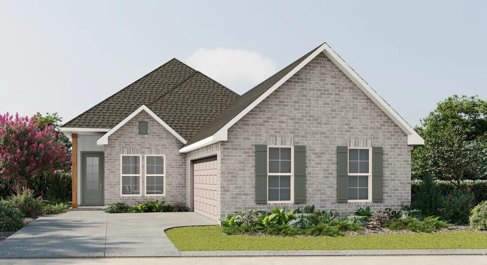 The AUBRY III G in Natureview community offers a 4BR/2BA open design. Upgrades added (list attached).
Special Features: double vanity, garden tub, separate custom tiled shower, and walk-in closet in master bathroom, tray ceiling in master bedroom, double vanity in 2nd bathroom, walk-in pantry, covered porches, side entry garage, undermount sinks, custom kitchen backsplash, cabinet hardware, LED lighting, crown molding, ceiling fans in living and master, smart connect WIFI thermostat, framed mirrors in all bathrooms, landscaping, architectural 30-year shingles, flood lights, and more! Energy Efficient Features: water heater, electric kitchen appliance package, vinyl low E windows, and more! Energy Star Partner.