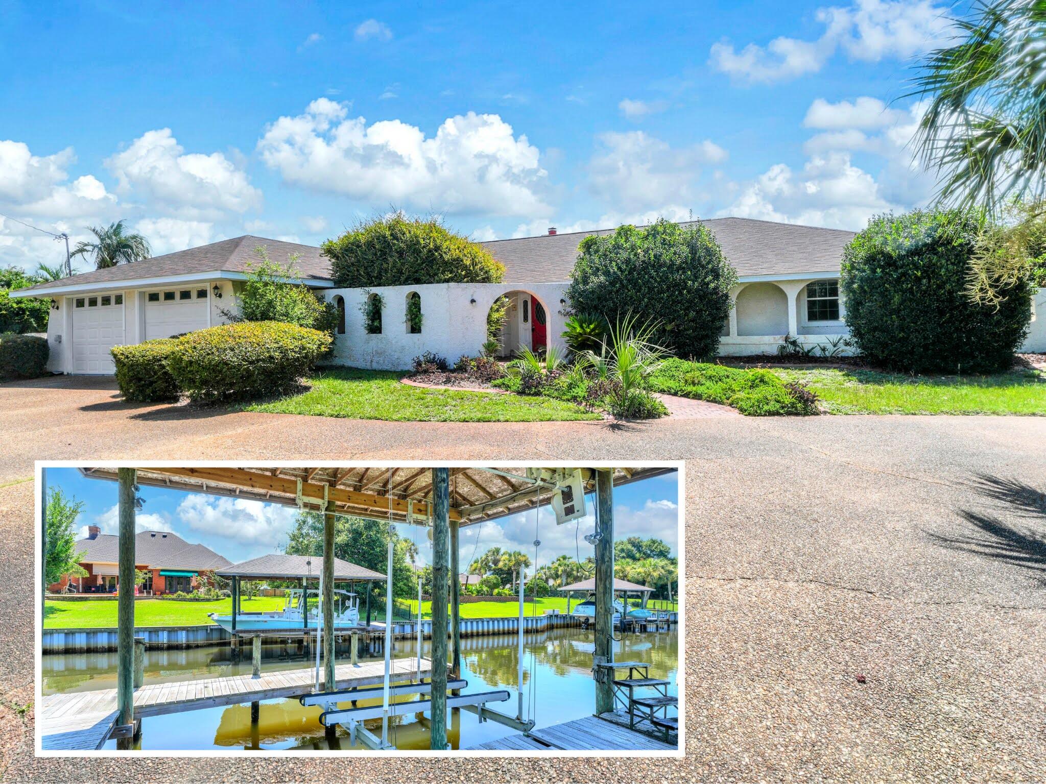 Welcome to 3024 Kingswood Drive - a spacious canal-front home on nearly one full acre in the desirable Kings Point neighborhood. Properties of this scale, offering 240 feet of pristine water frontage, are a very rare find. Situated on a premier corner lot with zero HOA restrictions, this 3-bedroom, 2.5-bath estate stands as a crown jewel of Kings Point. Enjoy peace of mind as several major capital improvements are already done: the roof was replaced in 2018, over $54,000 has been invested in a new seawall, plus the home is equipped with updated windows with hurricane shutters.

Inside, the 2,546-square-foot layout is thoughtfully designed for both effortless entertaining and comfortable everyday living. An elegant entryway and formal dining room flow seamlessly into the kitchen and an extra-large living space, where a double-sided fireplace wall divides the main living area from a secondary sitting room. The north side of the home features the spacious kitchen, a separate laundry room, a convenient half bath, and an attached two-car garage. The primary suite is a private retreat of its own with a large walk-in closet, multiple vanities, a separate tub and shower, and its own private access onto a screened, covered back porch overlooking the canal. Additional screened and covered outdoor living spaces span the back and sides of the home, providing the perfect spots to relax and enjoy the peaceful waterfront setting. The oversized, nearly one-acre homesite is truly the star of the property. Mature trees line the perimeter for exceptional privacy, and an extra-long driveway with gated backyard access makes it easy to store a boat, trailer, or recreational equipment. Because of how it is tucked into the corner, it offers the space and flexibility of a double lot while remaining a single parcel. While a previous pool has been filled in, the expansive backyard still provides abundant space overlooking the canal for a future pool, home addition, or a detached guest house. The covered boat dock is a huge highlight. 

Combining secluded waterfront living with everyday convenience, this location is hard to beat. It is only minutes from Panama City's premier shopping, dining, and medical facilities along 23rd Street. Plus, you're less than 20 minutes from the Gulf Coast's renowned white-sand beaches and emerald waters. Whether you are looking for a waterfront primary residence, a custom renovation opportunity, or a property with room to expand, this is a rare chance to add your own personal style to an already exceptional, high-equity setting. Schedule your showing today. A video tour is also available