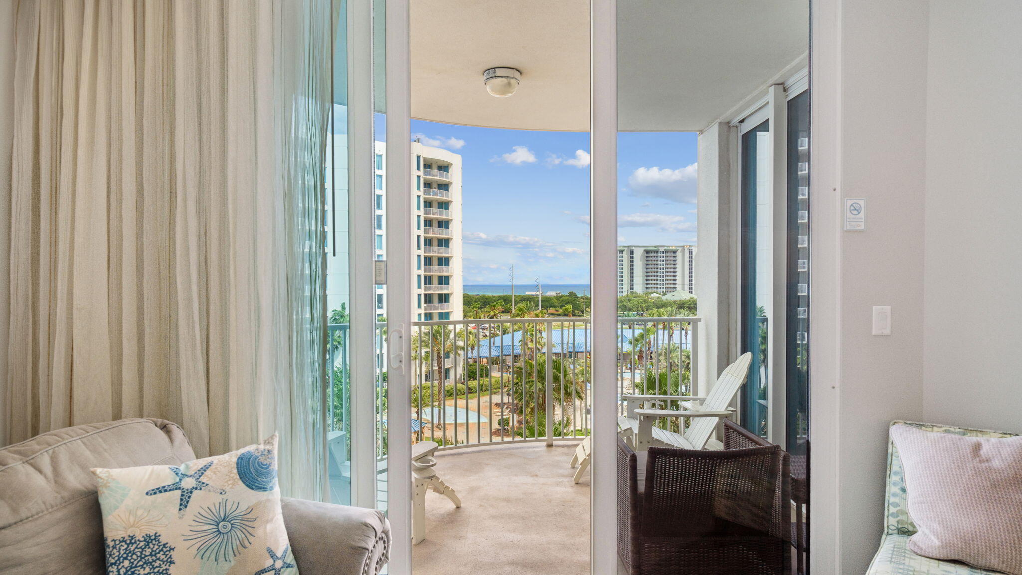 💰 $50K-$65K Gross Rental Income. HOA Covers ALL Utilities. Gulf Views. Turnkey. Done.

Welcome to Unit 2603 at The Palms of Destin, a 6th-floor, Gulf-view, short-term rental approved condo that is already set up to earn. This is not a 'potential' investment.  The HOA covering electricity, water, cable TV, and high-speed Wi-Fi, your ownership costs are predictable from day one.

This Junior 2-Bedroom, 2-Bathroom condo offers 970 sq. ft. of updated, coastal-inspired living space and sleeps up to 6 guests, a king bed in the master suite, a queen bed in the guest room, and a full queen sleeper sofa in the living area. Both bathrooms are full-size. The open-concept kitchen, breakfast bar, and living/dining area flow seamlessly to your private Gulf-and-lagoon-view balcony, the feature guests screenshot and share before they even check in.

Inside, you'll find updated flooring, fresh contemporary coastal furnishings, multiple flat-screen smart TVs, and a full-size in-unit washer and dryer, the amenity that earns 5-star reviews and repeat bookings from families and couples alike. The unit is fully furnished and turnkey.  No additional investment required to start generating income.

 The resort amenities are a category of their own:

  Destin's largest lagoon pool, 11,000 sq. ft., 259,000 gallons, zero-entry design with 5 dancing waterfalls, walking bridges, and a sprawling lounge deck

  21,000-gallon heated pool, children's splash pad, and whirlpool hot tub

 2,265 sq. ft. state-of-the-art fitness center
  Two lighted tennis courts, full basketball courts, indoor pickleball court

  On-site Bistro Bar & Restaurant, coffee shop, and sports lounge

  Complimentary seasonal beach shuttle to public Gulf beach access

  Gated children's playground, BBQ & picnic areas

  Secured covered parking garage, elevator access, 24/7 security patrol

  EV charger on property

Location is everything. You are steps from Joe's Crab Shack, Bubba Gump Shrimp, The Back Porch, Ruth's Chris Steak House, and Fudpuckers. Destin Commons (75+ shops, AMC Theater, Bass Pro Shop) and HarborWalk Village are minutes away by car. Henderson Beach State Park,  6,000 feet of pristine Gulf-front beach,  is a 14-minute walk from your front door.

Investment Highlights:

 Short-Term Rental Approved, resort STR permitted, Okaloosa County

 HOA Covers: Electricity | Water | Cable TV | High-Speed Wi-Fi | Amenities

 Fully furnished and turnkey, income-ready from Day 1

 6th Floor, Gulf views + lagoon pool views from private balcony

 Sleeps 6,  highest-demand guest configuration for families and groups

 In-unit W/D, top-ranked amenity by guest review data

 Year-round demand: peak summer + strong snowbird/winter market (Nov-Feb)

 Built 2007 | 970 sq. ft. | 2BR / 2BA | Unit 2603 | 4201 Indian Bayou Trail

Whether you're an investor looking for a proven Emerald Coast cash-flow vehicle, a 1031 exchange buyer deploying capital into a tax-advantaged beach asset, or a family ready to stop renting someone else's beach memories and start owning your own, Unit 2603 checks every box.

  Ready to run the numbers, schedule a showing, or review the rental performance history? Make your appointment for an exclusive tour today.
