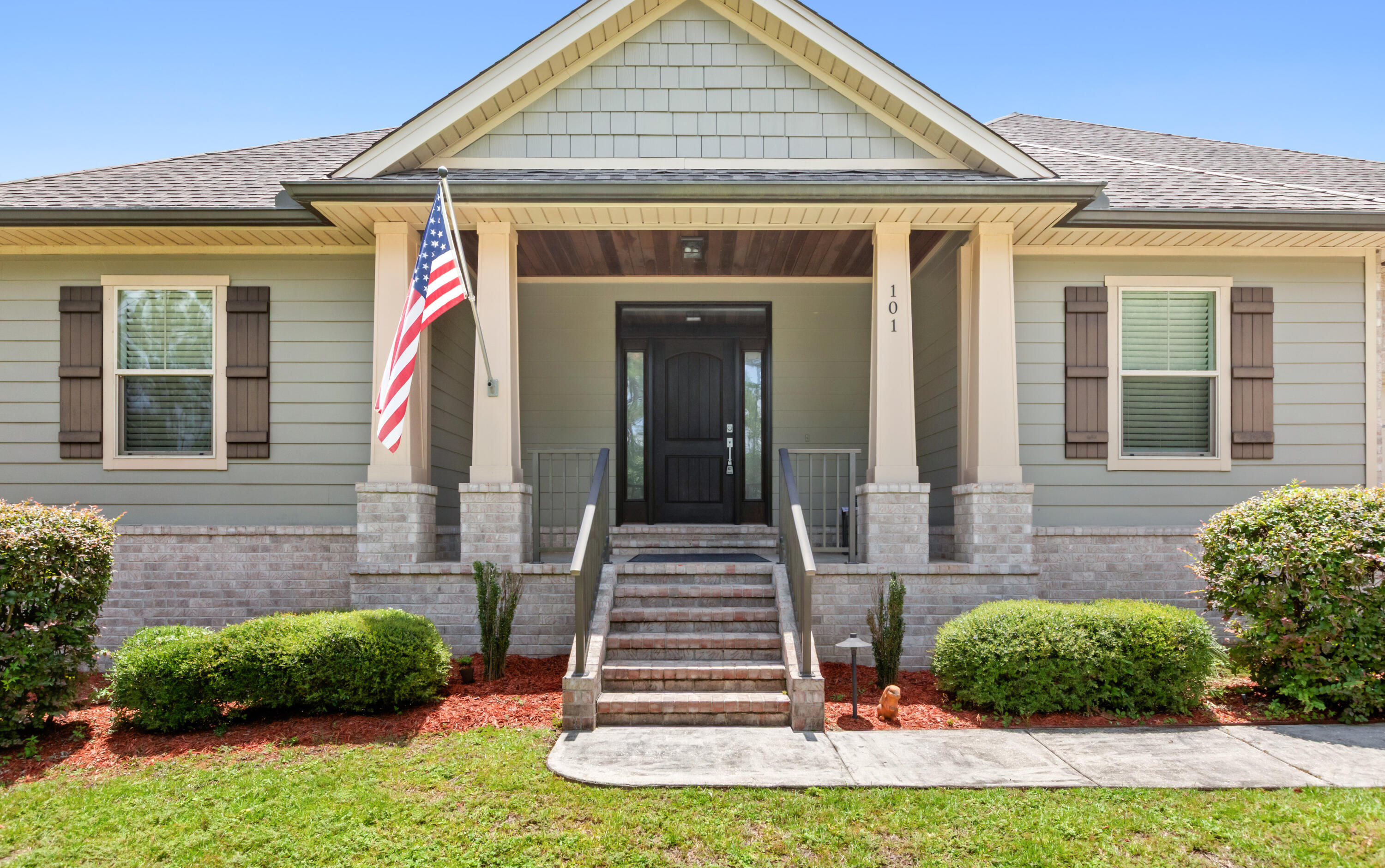 This custom built home by Wilson Enterprises, NWFL. is a Parade of Homes winner. This 4 bedroom /2 full bath very open split floor plan located in South Crestview is full of upgrades  PLUS, it has an additional office/media room. Take the brick stairs up the front entry to a gorgeous covered porch with a wood ceiling. Inside you'll love the wood look tile throughout  and the shiplap wall entry. The living room features a vaulted ceiling with recessed LED lighting, a gas fireplace, and surround sound, and is open to an expansive eat in kitchen complete with huge island, tall pristine white cabinets, and a gas stove and sleek granite counter tops. The large screened in back porch is the perfect place to hang out or enjoy a dip in the hot tub.