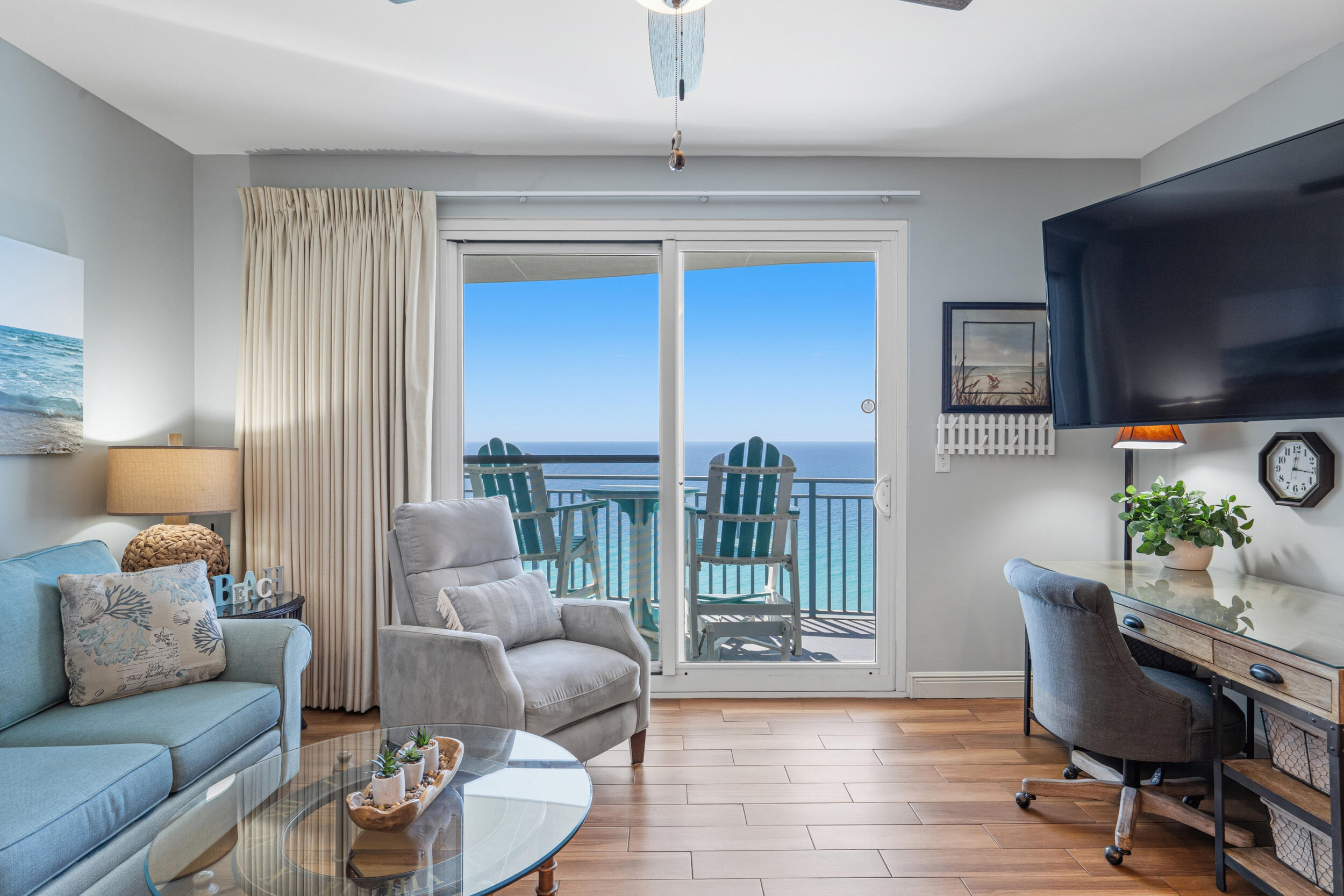 Experience the ultimate relaxing getaway at this beachfront Sterling Breeze condo in Panama City Beach, FL. Located at 16701 Front Beach Rd Unit 1803, this beachside retreat offers unparalleled views of the Gulf and direct access to the pristine white sand beaches and crystal clear waters of Panama City Beach. Unit 1803 conveys truly turn-key to include: all furnishings and decor, kitchen appliances and cooking/dining essentials, washer and dryer and outdoor furnishings to include: rocking Adirondack chairs to watch the most beautiful sunsets. The Seller has replaced the HVAC 2025 and  had the interior freshly painted September 2025. Water heater 2019.

Step inside this beautifully appointed condo and you will be greeted by modern amenities, serene & relaxing beach decor. Sterling Breeze offers resort style amenities with direct beach access and complimentary beach service: 2 chairs and umbrella for owners, a beachfront pool, hot tub, fire pit and poolside bar with food, snacks and drinks. Sterling Breeze also has an on-site souvenir shop with beach essentials. The fitness center was recently redone and is fully equipped with treadmills, weights ellipticals, etc. Enjoy beach excursions, rent paddle boards, jetskis, or go parasailing right from the resort. 

Sterling Breeze is also pet friendly as owners and guests are allowed to bring pets.