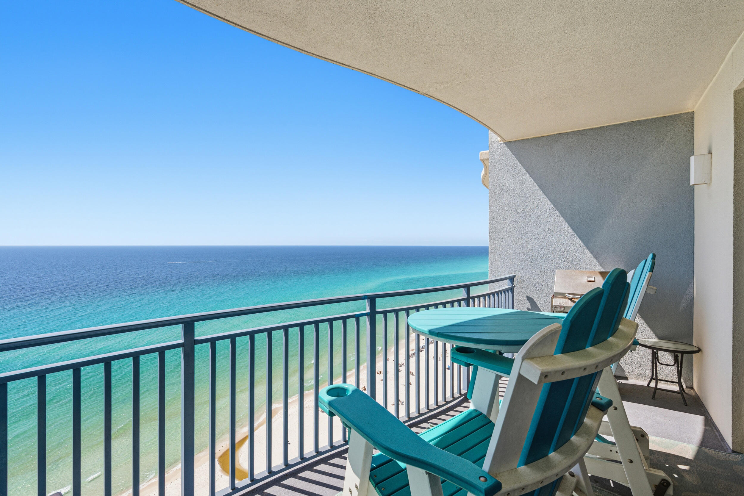 Experience the ultimate relaxing getaway at this beachfront Sterling Breeze condo in Panama City Beach, FL. Located at 16701 Front Beach Rd Unit 1803, this beachside retreat offers unparalleled views of the Gulf and direct access to the pristine white sand beaches and crystal clear waters of Panama City Beach. Unit 1803 conveys truly turn-key to include: all furnishings and decor, kitchen appliances and cooking/dining essentials, washer and dryer and outdoor furnishings to include: rocking Adirondack chairs to watch the most beautiful sunsets. The Seller has replaced the HVAC 2025 and  had the interior freshly painted September 2025. Water heater 2019.

Step inside this beautifully appointed condo and you will be greeted by modern amenities, serene & relaxing beach decor. Sterling Breeze offers resort style amenities with direct beach access and complimentary beach service: 2 chairs and umbrella for owners, a beachfront pool, hot tub, fire pit and poolside bar with food, snacks and drinks. Sterling Breeze also has an on-site souvenir shop with beach essentials. The fitness center was recently redone and is fully equipped with treadmills, weights ellipticals, etc. Enjoy beach excursions, rent paddle boards, jetskis, or go parasailing right from the resort. 

Sterling Breeze is also pet friendly as owners and guests are allowed to bring pets.