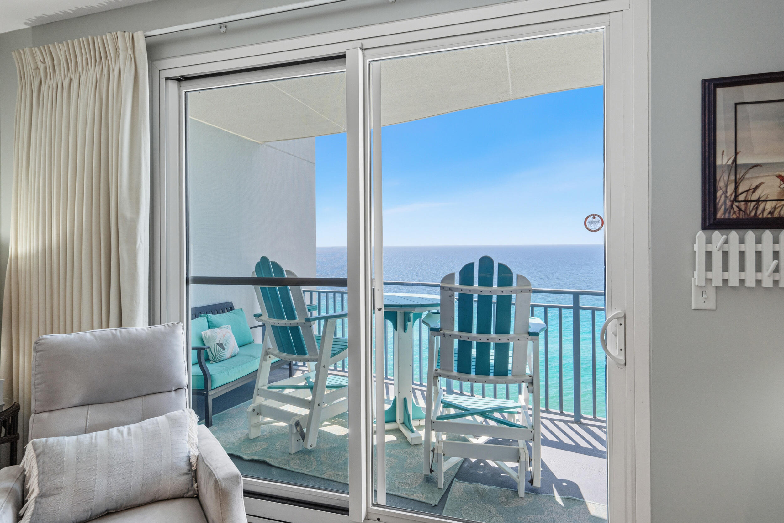Experience the ultimate relaxing getaway at this beachfront Sterling Breeze condo in Panama City Beach, FL. Located at 16701 Front Beach Rd Unit 1803, this beachside retreat offers unparalleled views of the Gulf and direct access to the pristine white sand beaches and crystal clear waters of Panama City Beach. Unit 1803 conveys truly turn-key to include: all furnishings and decor, kitchen appliances and cooking/dining essentials, washer and dryer and outdoor furnishings to include: rocking Adirondack chairs to watch the most beautiful sunsets. The Seller has replaced the HVAC 2025 and  had the interior freshly painted September 2025. Water heater 2019.

Step inside this beautifully appointed condo and you will be greeted by modern amenities, serene & relaxing beach decor. Sterling Breeze offers resort style amenities with direct beach access and complimentary beach service: 2 chairs and umbrella for owners, a beachfront pool, hot tub, fire pit and poolside bar with food, snacks and drinks. Sterling Breeze also has an on-site souvenir shop with beach essentials. The fitness center was recently redone and is fully equipped with treadmills, weights ellipticals, etc. Enjoy beach excursions, rent paddle boards, jetskis, or go parasailing right from the resort. 

Sterling Breeze is also pet friendly as owners and guests are allowed to bring pets.