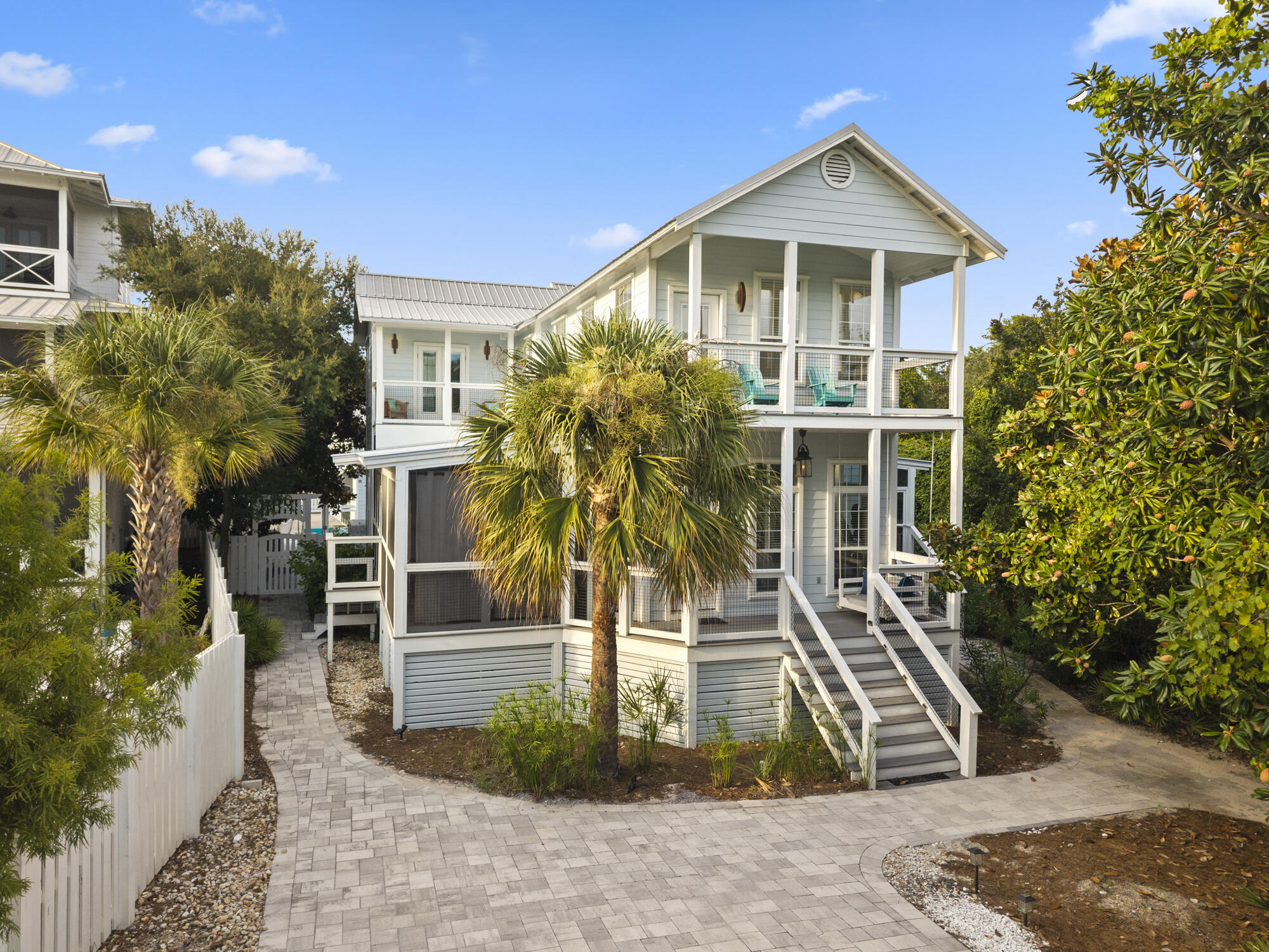 Steps from the Gulf and the rare coastal dune lake where Eastern Lake flows into the ocean, this Seagrove Beach retreat offers two homes on one property, each with its own driveway, centered around a resort-style courtyard with pool and hot tub. The main home features 4 beds/4 baths, while the second house adds 3 beds/3 baths with full kitchen and living. Perfect for multi-generational stays or strong STR performance, the property earned $158K annually prior to renovations with upside potential. Spacious porches, treed privacy, and an unbeatable location make this 7BR/7BA, 3,716 sq ft compound a rare find for either an investment property or home in the heart of Seagrove Beach. Sellers are offering a credit of $30,000 towards decor with an acceptable offer.