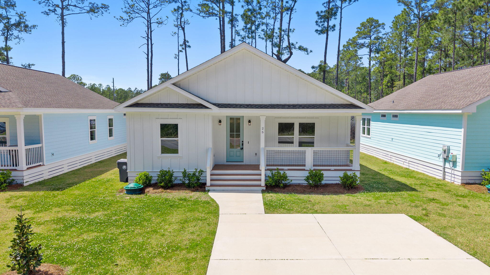 New construction 2024 Florida cottage in Santa Rosa Beach with no HOA and short-term rental allowed. This modern home offers a clean, functional design in a single-level layout just off Hwy 331. This 3 BR, 2.5 BA home features an open-concept living, kitchen, and dining area designed for easy flow and natural light. The kitchen stands out with white shaker cabinetry, stainless steel appliances, subway tile backsplash, and a large island with seating. Luxury vinyl plank flooring runs throughout the home, paired with recessed lighting and a split-bedroom layout that gives separation to the primary suite.

The primary bath features a double vanity and a glass-enclosed walk-in shower with tile surround. Exterior features include a solid build with many upgrades including Hardie board siding  and trim, a covered front porch, and a large private driveway on a 50x125 lot. The setting offers a simple, low-maintenance footprint with, I'll say it again - NO HOA restrictions - so no headaches, emails, fees, and assessments, just the easy Florida lifestyle you imagine.

With convenient access to emerald coast beaches, dining, shopping, and all the many things driving relocation to Florida nationwide, this property works as a primary residence, second home, or rental investment.

All information is deemed reliable but not guaranteed. Buyer to verify all details, including but not limited to measurements, features, zoning, and permitted uses.