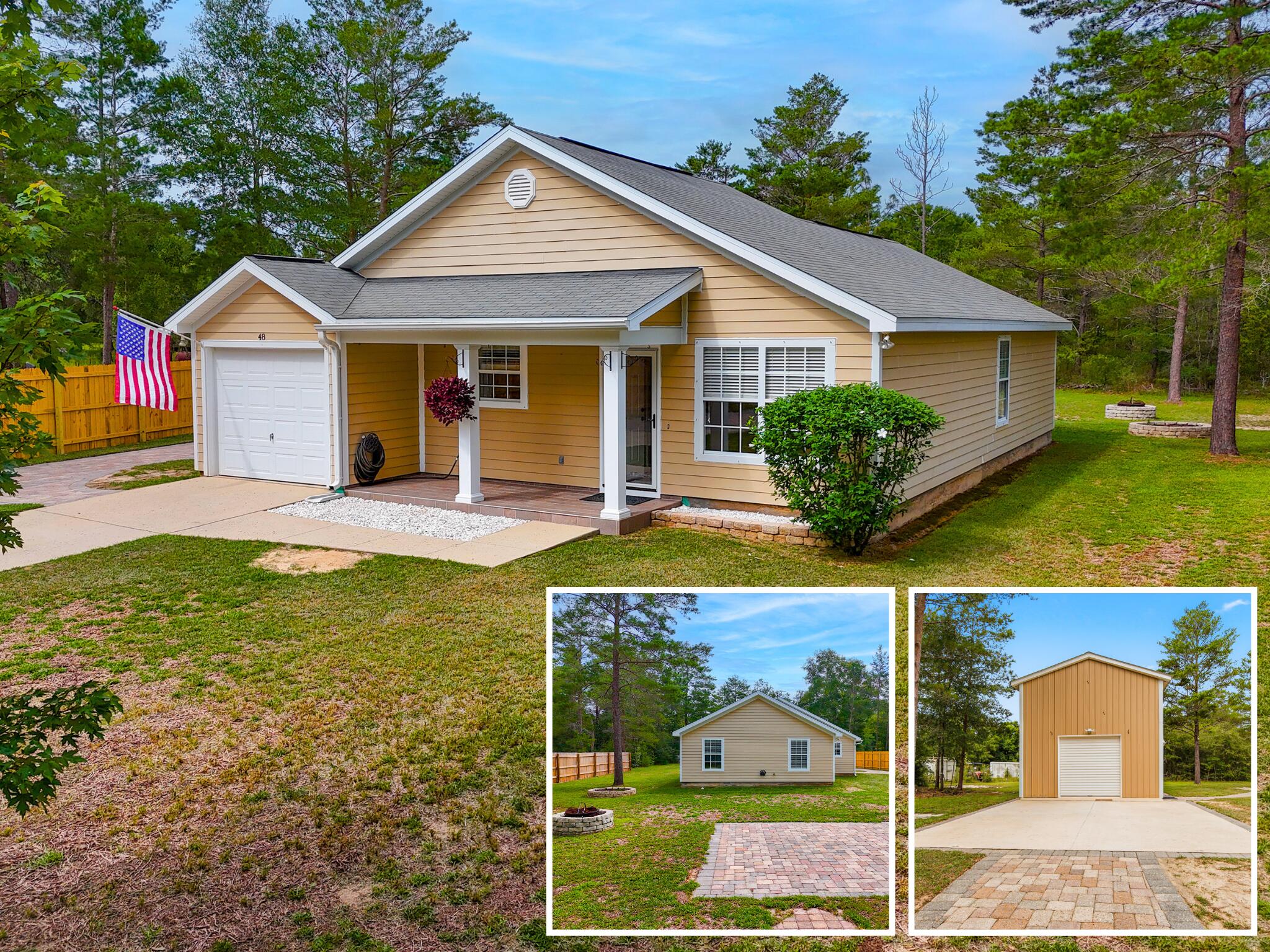 Beautifully maintained and move-in ready, this one-owner home sits on a spacious .34-acre lot with NO HOA fees or restrictions and features an impressive 18x22 insulated pole barn/workshop with power, loft storage, and an 8-foot roll-up door. Offering the freedom and flexibility you've been looking for, this property has been thoughtfully improved over the years and includes durable Hardie siding, privacy fencing along the side yards, and extensive drainage enhancements for added peace of mind. Inside, you'll find fresh interior paint and a new HVAC system with a Nest thermostat for modern comfort and efficiency. All appliances convey, including the washer and dryer, providing added convenience for the next owner.

Step outside and enjoy the expanded outdoor living space complete with a fire pit area and additional paver patio space perfect for a future pergola, entertaining, or relaxing evenings at home. The extended paver driveway and walkways add both curb appeal and convenience while creating seamless access throughout the property.

The detached workshop is ideal for hobbies, storage, equipment, recreational vehicles, or a home-based business setup. An additional 20x20 concrete pad provides even more versatility and usable outdoor space. Custom-fit storm panels are available for all windows, offering added storm protection and peace of mind. This property truly has it all-space, functionality, thoughtful upgrades, and exceptional pride of ownership both inside and out. Don't miss your opportunity to own this unique property with room to live, work, and play without HOA restrictions!

Conveniently located in DeFuniak Springs, this property offers easy access to everything you need while still providing space and privacy. Downtown DeFuniak Springs, Baldwin Avenue shopping, dining, and Main Street attractions are all less than 5 minutes away. Crestview is less than 25 miles away, while the world-renowned beaches of 30A are just over 30 miles from your doorstep. Outdoor enthusiasts will appreciate being only 3 miles from Lake Stanley Park, with additional parks, recreational opportunities, shopping, dining, and everyday conveniences all nearby.