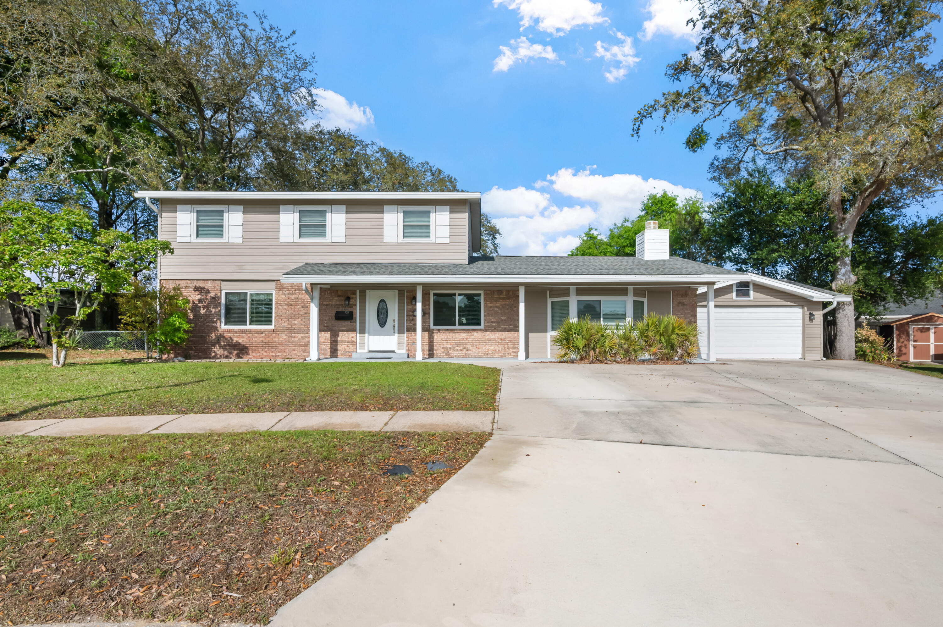Spacious 5-Bedroom Home in the Heart of Niceville with 3 full baths ideally situated in central Niceville, offering convenient access to local schools, shopping, and dining options.
Designed with both comfort and functionality in mind, this home features a generous family room complete with built-in cabinetry and a gas fireplace--an inviting space for gatherings and everyday living. The thoughtfully updated kitchen includes new cabinetry, quartz countertops, stylish backsplash, new appliances, and a new sink, along with a spacious eat-in breakfast area. An additional dining room or flex space provides versatility to suit a variety of needs. A bright Florida room at the rear of the home offers additional living space and a great place to relax or entertain while overlooking the fully fenced backyard. Additional features include a full 2-car garage and a newly constructed 12 x 18 workshop, providing ample storage and workspace options.

Recent Updates & Improvements Include:
     New flooring throughout the downstairs
     Updated kitchen with new cabinetry, quartz countertops, 
           backsplash, appliances, and sink
     New bathroom vanities
     New impact glass windows
     All new lighting, switches, and outlets
    New Front, Back & Side doors
    New gutters with leaf guard system
    New driveway and sidewalks
    New 12 x 18 workshop - 2023
    HWH - 2022
    HVAC - 2024
    Garage Door - 2026

This property offers a combination of modern updates, flexible living spaces, and a convenient location.