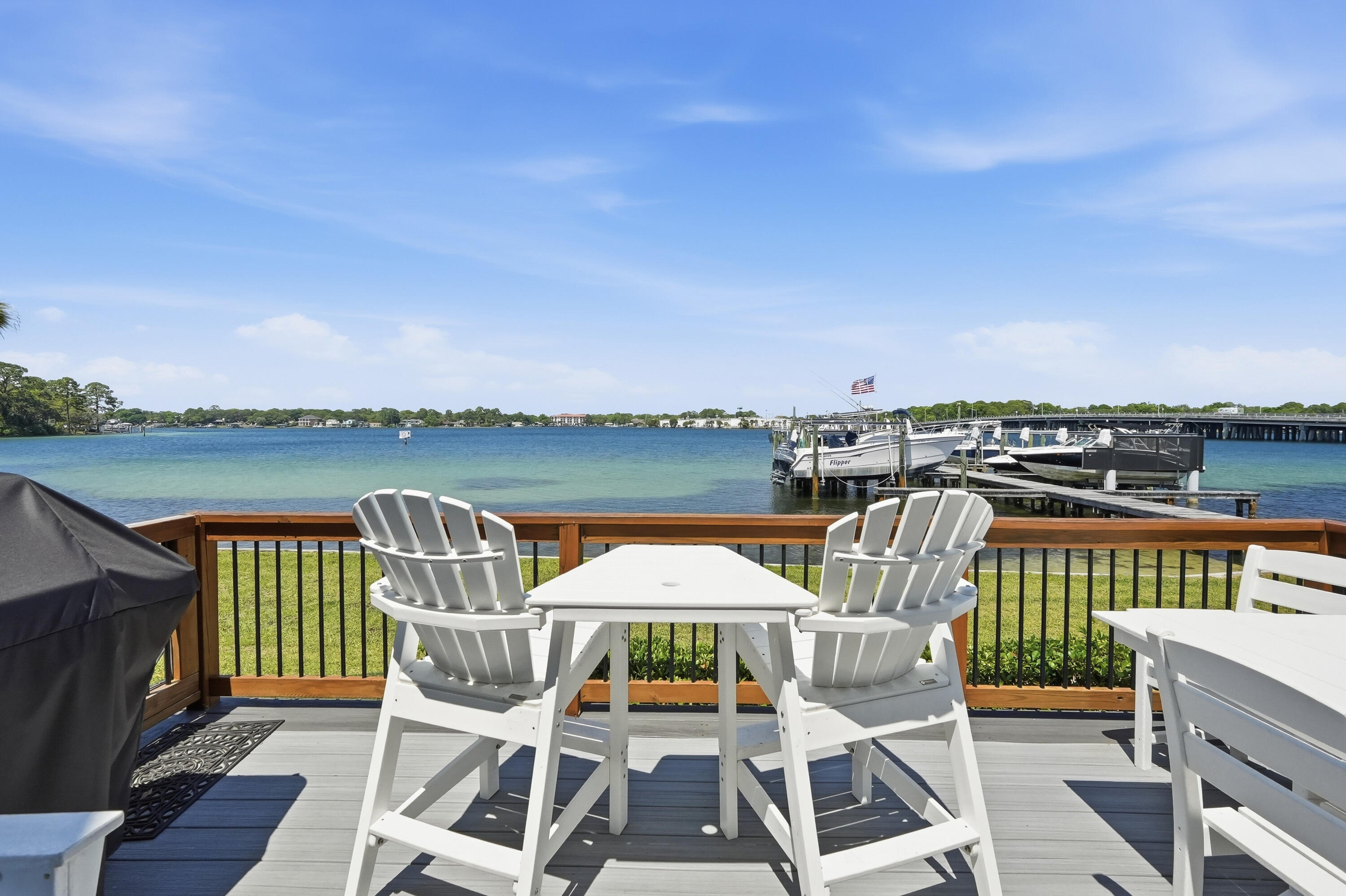 Imagine yourself gazing over Cinco Bayou from your waterfront townhome looking for dolphins every morning and every sunset! This spacious, remodeled townhome is available for new owners to enjoy their piece of paradise that even comes with a BOAT SLIP! With 2 spacious bedrooms upstairs, and an office that could be used as a flex space or bedroom downstairs, you will have plenty of room to relax and enjoy the Florida lifestyle. Some key updates include: new hurricane windows and Trex decking in 2022, refinished/repainted walls in 2022, updated electrical outlets in 2024, completely remodeled master bathroom in 2022, new flooring downstairs in 2023, updates in two other bathrooms in 2023, new kitchen cabinets in 2023, new appliances in 2024, and more- check out the feature sheet for details! Make an appointment to see this wonderful home today so see how you can enjoy the waterfront Florida lifestyle and live in paradise year round!