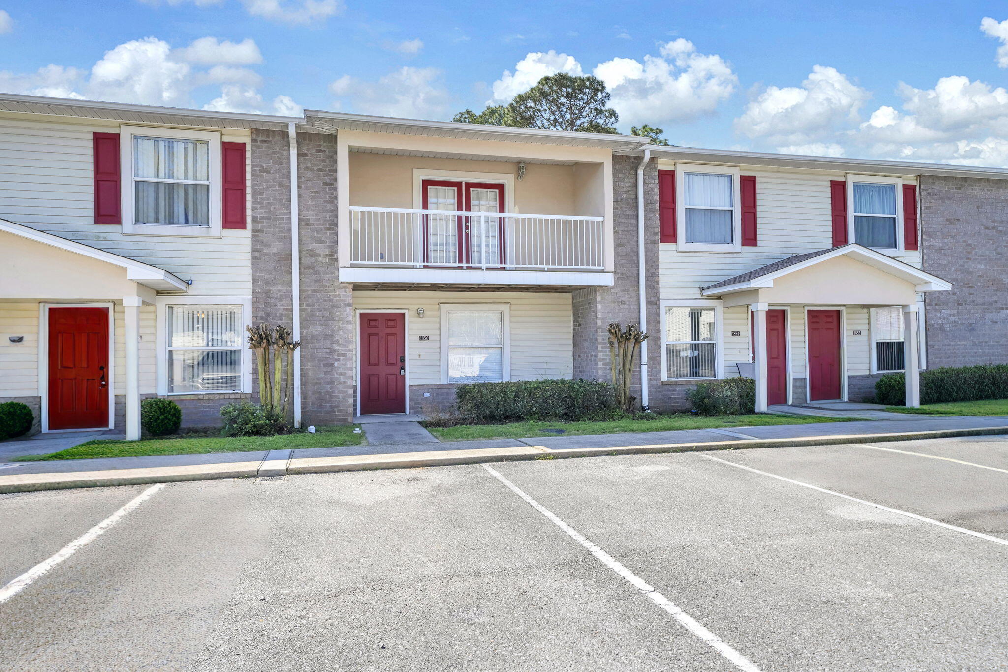 Great townhome with 2 bedroom and 2 baths, 1082 sq ft! This home is conveniently located to the military bases, beaches, great schools and restaurants! This home is meticulously maintained and directly across from the community pool. There are two open parking spaces. The interior features a large living room, downstairs half bathroom and laundry closet. The kitchen opens to the dining and living rooms. There is a raised bar perfect for entertaining. Upstairs there is a primary bedroom room with a large closet and French Doors leading to the upper balcony. This is a non smoking property, no pets, must have good rental and employment history, clean credit, nonrefundable cleaning fee upon vacating $250.  Please allow for 1-3 business days for repairs. There is an application fee. Renter to verify all information.