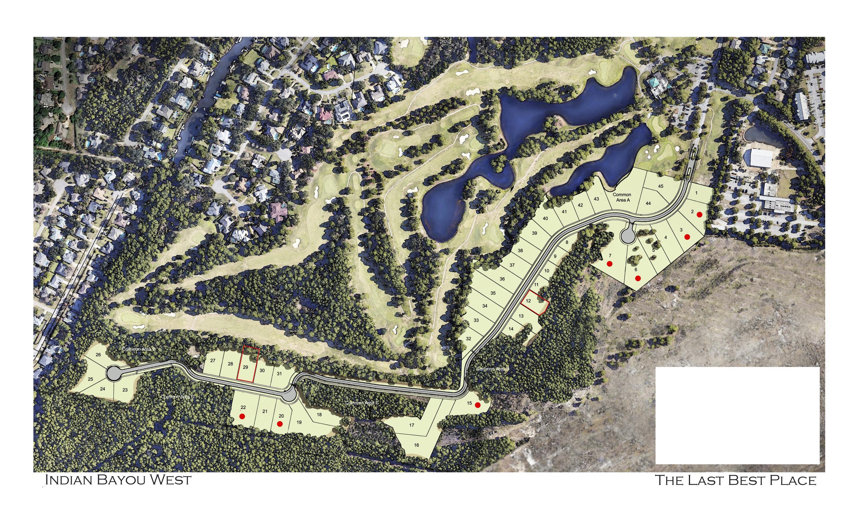This lot (LOT 12), is situated in a vibrant golf community with close proximity to beaches, shopping and restaurants offers an incredible new construction opportunity. It is situated in Indian Bayou West, a subdivision that is being referred to as ''The Last Best Place''. This new subdivision offers some of the only remaining, buildable estate sized lots in the city and won't last long. With only 41 lots in the subdivision, no through traffic, private lighted streets, underground utilities and the construction being architectually controlled, this is the private residential lot to build your luxury dream home! Call today to see this rare gem tucked away in the heart of Destin!
