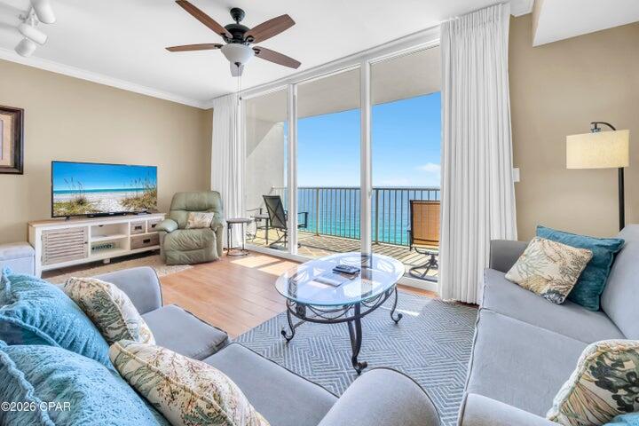 Step into breathtaking Gulf-front views the moment you enter this beautiful condo at Tidewater Beach Resort. This highly sought-after 2BR + bunk nook, 3BA rental-friendly floor plan offers plenty of space for family and guests and comfortably sleeps 8, making it ideal for vacation rentals. Tidewater units are well known for their generous layouts and strong rental potential. A rare bonus, this condo also conveys with two deeded exterior storage closets-- perfect for larger items like surfboards or kayaks, a premium feature not often found in Gulf-front condos.