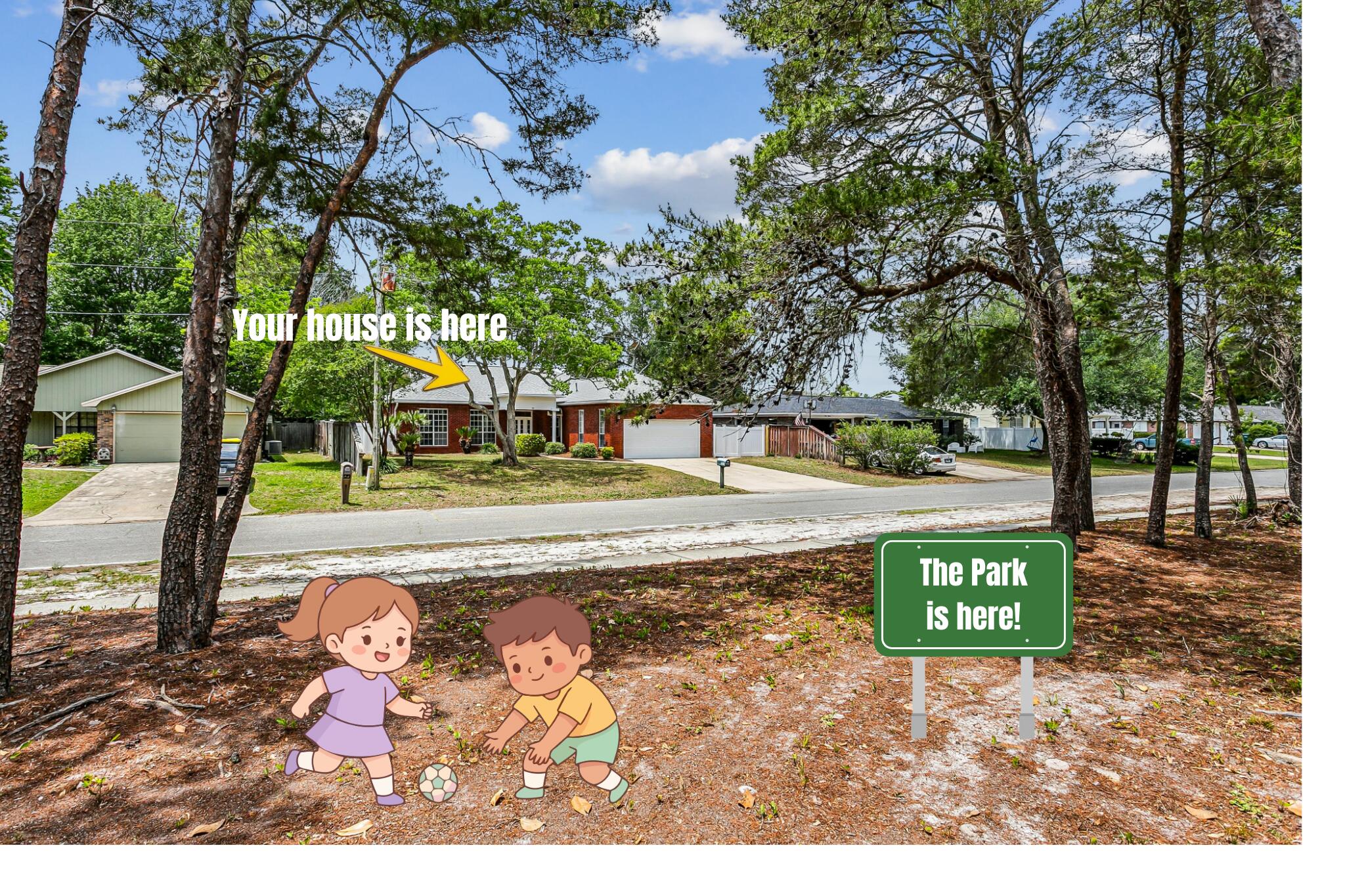 Affordable homes in Destin do exist. but when they are DIRECTLY ACROSS THE STREET FROM KELL-AIRE NATURE PARK... they go quickly!

Welcome to 311 Juniper Street! This ALL BRICK COLONIAL features 3 BR/2 Baths... and offers italian-inspired accents throughout the space. 

Did I mention NEWER ROOF, NEWER HVAC, NEW WATER HEATER and BRAND NEW PIPING? Yep... that too!

Step inside to GRAND LIVING with neutral paint, elevated ceilings, tile flooring with mosaic tile accent and large picture windows that flood the space with light.

The Formal Dining showcases what was once an italian-inspired vision with faux renaissance-inspired chandelier and medallion. 

Check out the 'Italian Art' displayed beneath the breakfast bar! 

(Continued) The KITCHEN OFFERS UNTAPPED EQUITY and includes gorgeous granite, cream-colored cabinetry, stainless steel appliances and walk-in pantry. 

The laundry room offers 3 BIG BONUS ITEMS... WASHER, DRYER and UTILITY SINK! 

The master suite is spacious and boasts more tile flooring, neutral paint, walk-in closet and untapped equity in the master bath! 

The master bath offers expansive vanity, jacuzzi tub, and walk-in shower big enough for 2!

Bedrooms 2 and 3 share a JACK AND JILL BATH with standard tub/shower combination and KID-FRIENDLY *LOW-HEIGHT* VANITY WITH 2 SINKS!

The backyard is private, with mature greenery that gardening enthusiasts will love. There's also a backyard shed for all of your gardening supplies. Privacy-fencing is another bonus!

Of course, the biggest bonus is LOCATION! As previously mentioned, this home is directly across the street from Destin's beloved park. It's also a short drive to the beach and is PRICED TO MOVE!

Opportunity knocks! Better hurry!
