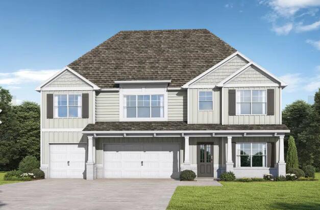 Welcome to the Ramsey II. Gather around the quartz island in the kitchen to share appetizers & stories about your day. The dining room with its coffered ceiling opens conveniently to the kitchen & breakfast area which seamlessly flow into the family room. Step outside the family room to the covered porch & put some food on the grill. Retreat upstairs to your primary suite with trey ceilings & sitting area. Enjoy a soak in the tub in your spacious bathroom. A huge loft, 3 more generously sized bedrooms with trey ceilings & laundry room on this level. 1 bedroom & full bath on the first floor. Covered Porch & 3 car garage included!
BEAR Creek is a Gated, master planned community with resort style pool, pickleball, tennis, basketball, gym, and playground. Price depicted may not show all options and upgrades. Call now to choose and add design features to truly make this home your own.