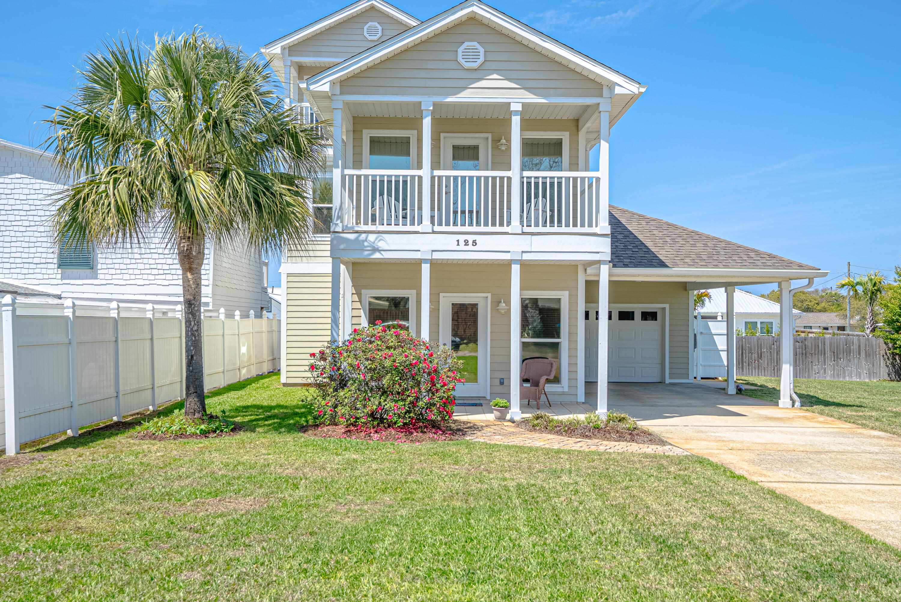 RARE DOUBLE LOT PURCHASE OPPORTUNITY on the Westend of Panama City Beach!!  Primary residence, 2nd home or investment property with stunning view of the gulf.  The home is built on one lot with adjacent lot included in the purchase.  Seller does not want to sell lots sepearately.  There is lots of room in this 3 bedroom 3 bathroom home with an additional room that could be a 4th bedroom/office and 3rd floor loft with balcony.  With the double lot there is plenty of room to add a pool and outdoor living space.  Fully furnished turnkey property.  Enjoy beautiful sunsets from one of the balconies or from the white sandy beach. The home is between Pier Park and Scenic 30a and just a few miles from the sports complex and Panama City airport.  Note:  AC 2023, Water Heater 2018 and Roof 2019