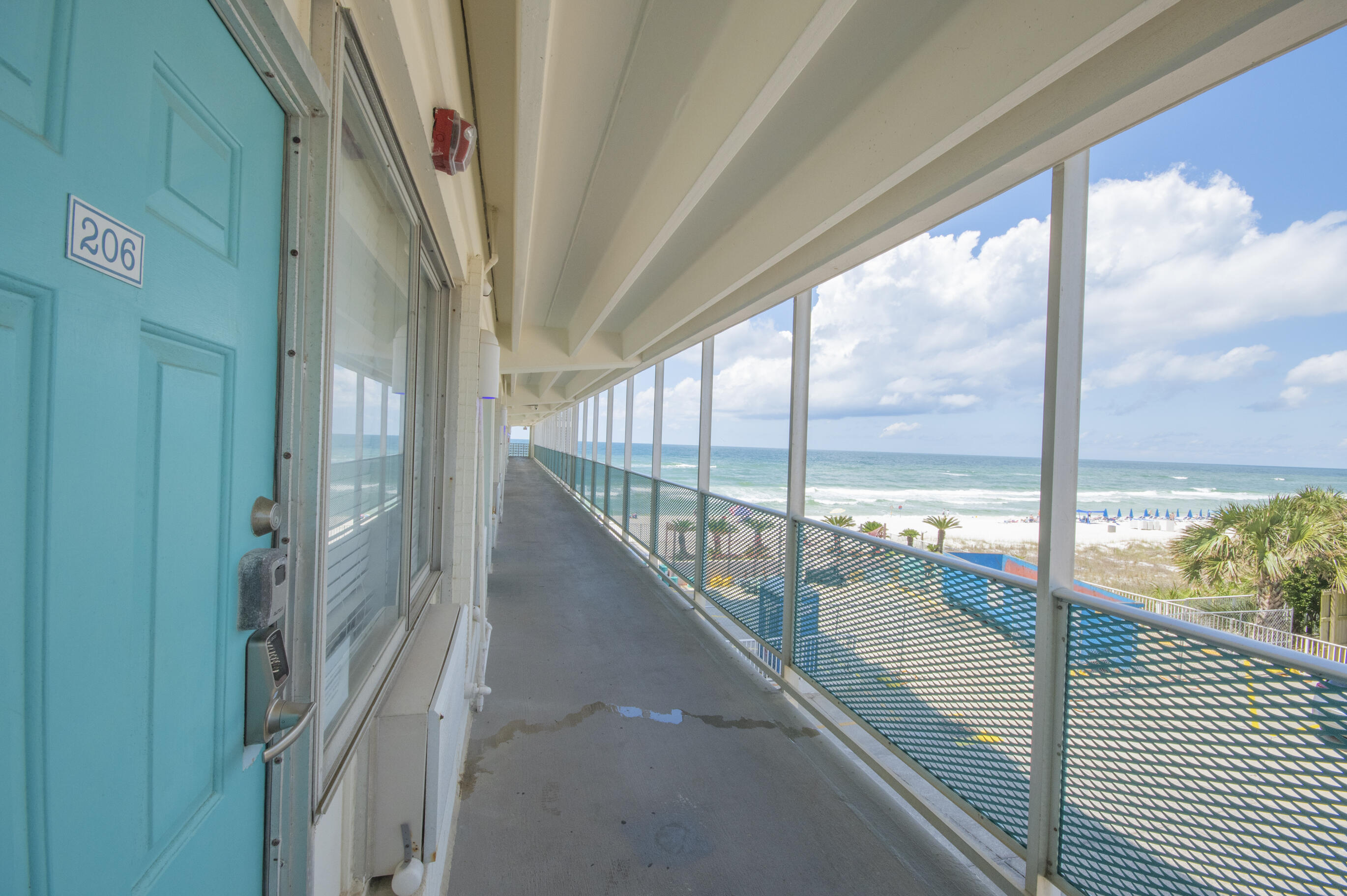 Experience classic Gulf front living in this beachfront studio condo at Fontainebleau Terrace, one of Panama City Beach's iconic beachfront condominium complexes. Located on the second floor, this 330 sq. ft. residence offers direct access to the area's famed white sandy beaches and panoramic Gulf views and experience some of the most iconic sunsets with this West facing unit. The unit features a functional open layout with a full bathroom and comes equipped with essential kitchen appliances. Residents enjoy community amenities including a seasonally heated pool, owners' lounge with a fully equipped kitchen, on-site parking, and some of the best beach views in the heart of Panama City Beach. Turnkey opportunity for a vacation getaway, investment property, or primary beach residence.