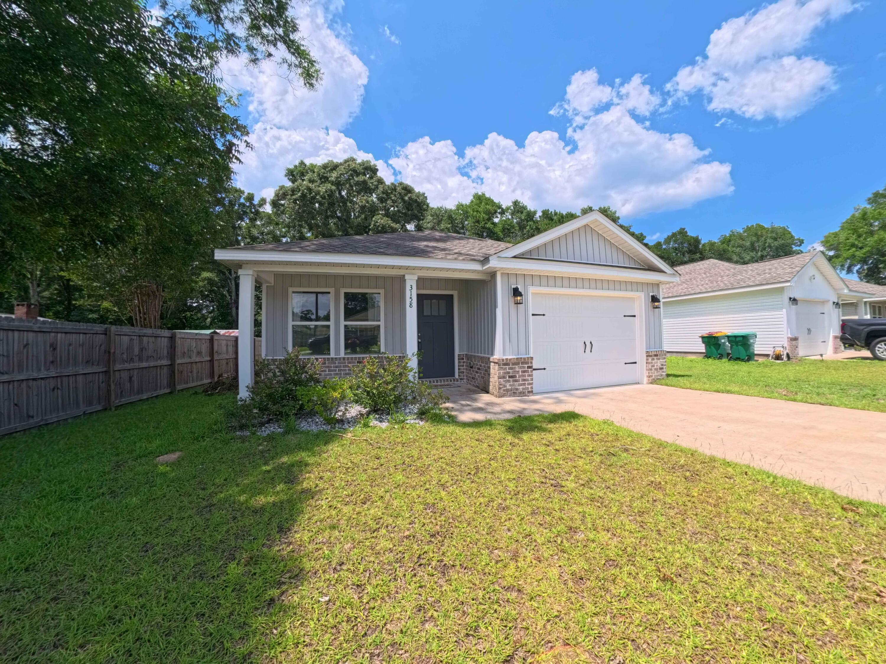 You'll be excited to call this pristine, move-in ready home yours! With no HOA and a potentially assumable VA loan featuring a 5.8% interest rate, this piece of paradise could be more affordable than you think!

The open floor plan connects the living room, dining area, and kitchen, creating an inviting space for everyday living and entertaining. The kitchen features white soft-close cabinetry, quartz countertops, stainless steel appliances, a walk-in pantry, and a spacious island with bar seating. A recently added refrigerator will also remain with the home.

Luxury vinyl plank flooring runs throughout the main living areas, with carpet in the bedrooms, recessed lighting, and a spacious laundry room with added storage. The owner's suite includes double vanities, linen storage, a walk-in closet, and a private bath. Hurricane shutters are also included for added peace of mind.

Conveniently located approximately 10 minutes from Highway 90, 15 minutes from I-10, and 35 minutes from Eglin Air Force Base, depending on traffic. With newer construction, no HOA, and strong rental potential, this home offers flexibility for both homeowners and investors.

Loan assumption is subject to buyer qualification, lender approval, remaining loan balance, and applicable terms.