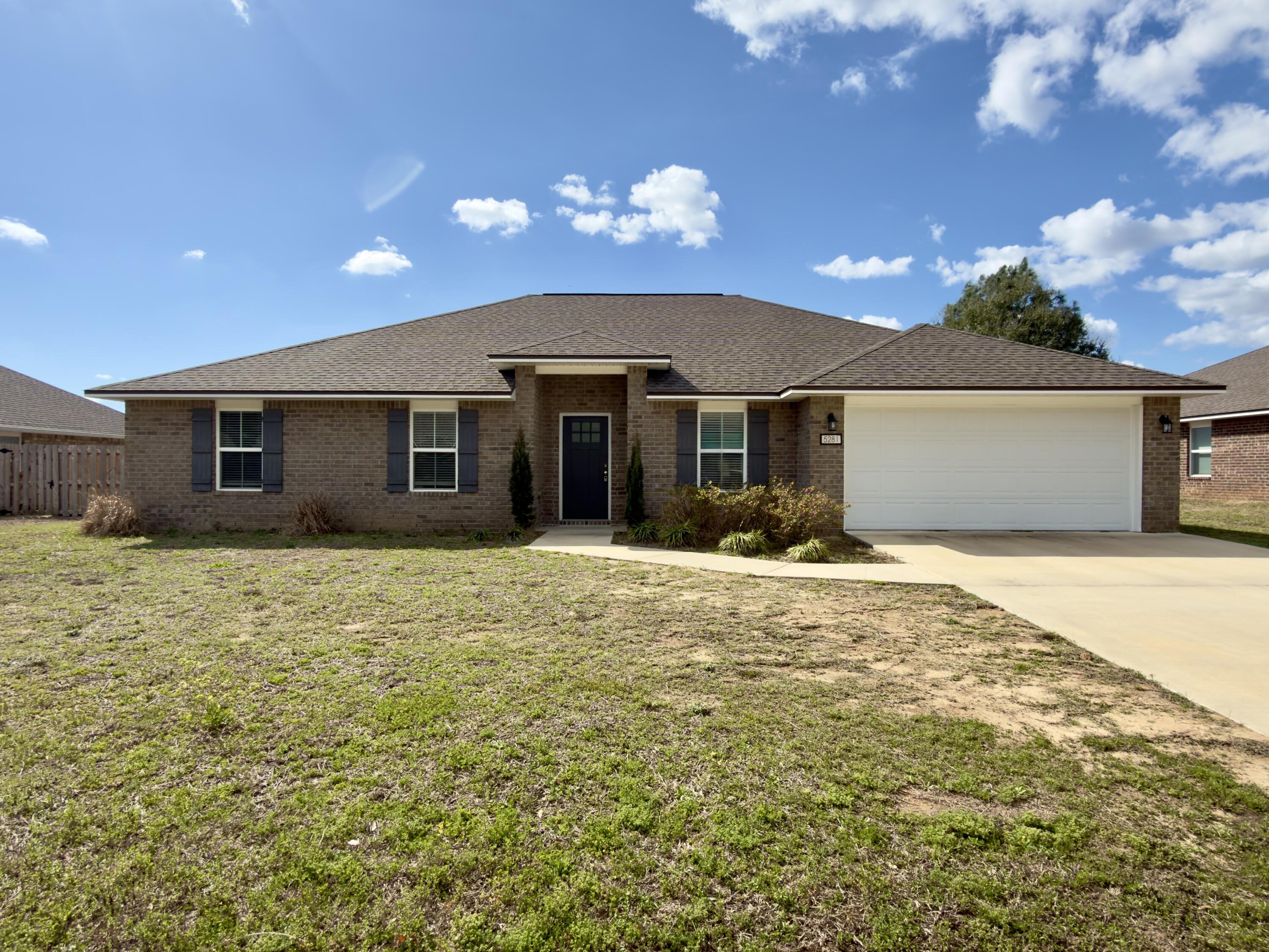 Opportunity awaits with this REO home located in Lee Farms. Recently built in 2022, this split bedroom design home has 4 bedrooms, 2 baths and is over 2000sf. Home comes with privacy fenced back yard and an attached 2 car garage. Inside you will find LVP flooring in the living areas and carpet in the bedrooms. Master bath has double vanities, walk in closet, garden tub and separate shower. With the new exchange project finalizing in 2026, this home will be literally minutes from S Crestview and interstate access. Saying this home is a must see, is an under statement. Call today!