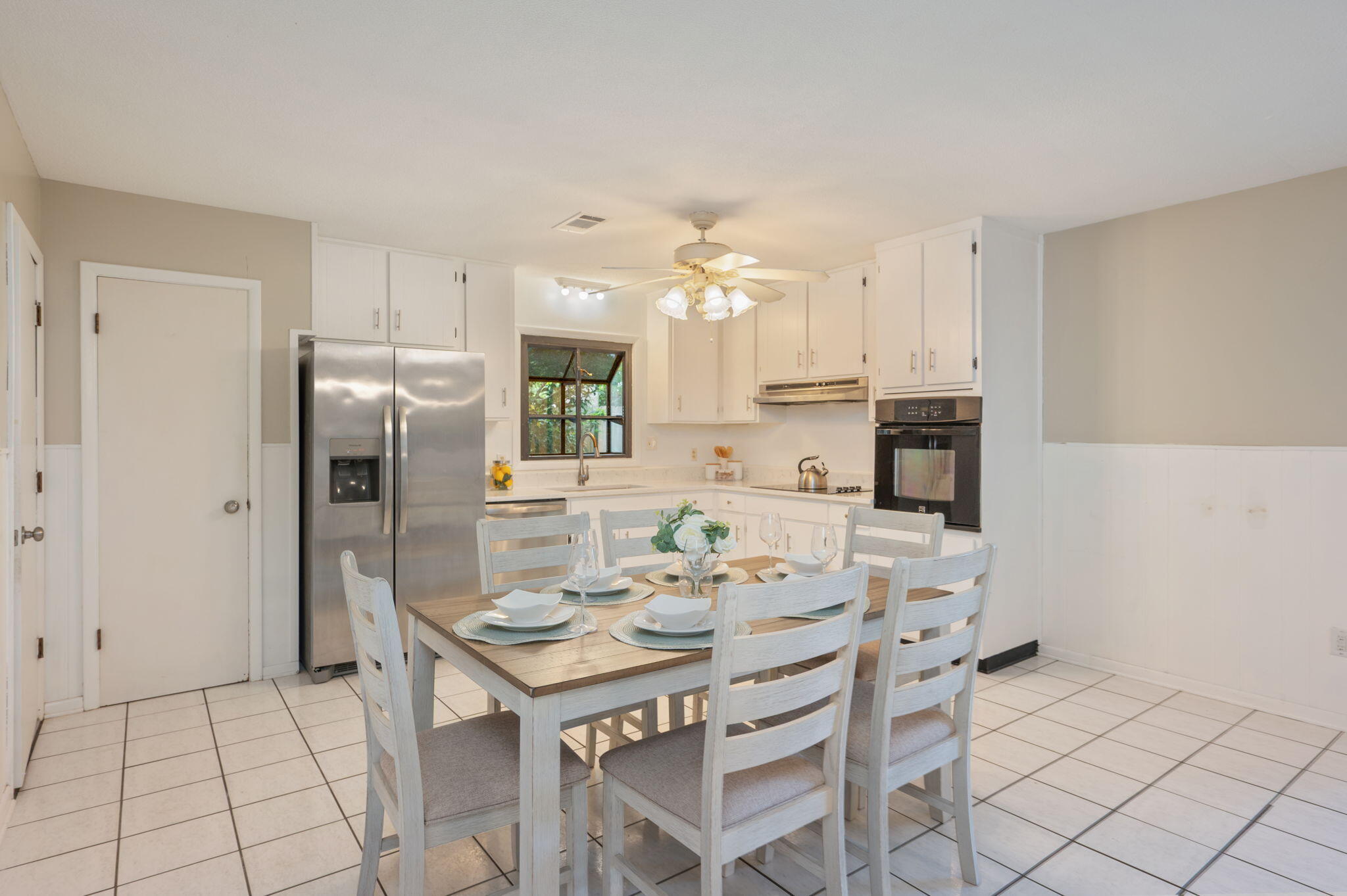 In the heart of Niceville, this home stands with an incredibly open, livable floor plan. Large foyer or formal office, and the family room flows straight into the kitchen, creating a bright, connected space that just works for everyday life and entertaining. Add in a HUGE bonus room, and you've got flexibility to fit any lifestyle. The kitchen delivers with quartz countertops and vintage charm, right where you want it--at the center of it all. Dual pantry spaces, indoor laundry, indoor storage space and closets galore. Tile and Parquet wood flooring runs throughout, keeping the home stylish and completely carpet-free. Outside, the backyard is ready to enjoy with privacy fencing, plenty of shade, and three fruit trees--plus a concrete pad for your gear or hobbies.  All of this just minutes from Eglin AFB and other bases, parks, the library, boat ramp, Niceville High School, and water access. Extras like a tankless water heater and keyless entry make it even better. Roof: 
HVAC:
Water heater: Tankless