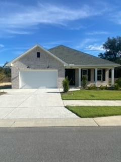 EAGLES LANDING Like new home! This home features 3 beds-2 full baths plus 1/2 bath, split bedrooms, gorgeous interior to include: 8' doors, LVP & tile flooring, quartz countertops, soft close cabinetry & drawers, Bosch stainless steel appliances (frig, microwave, dual fuel convection range & dishwasher), tankless gas hot water heater, tiled showers, impact windows & doors, smart panel for technology, finished garage, expansive screened porch, patio & much more! Full landscaping & irrigation included. Buyer to verify all deemed important information.  Some furnishings are negotiable.