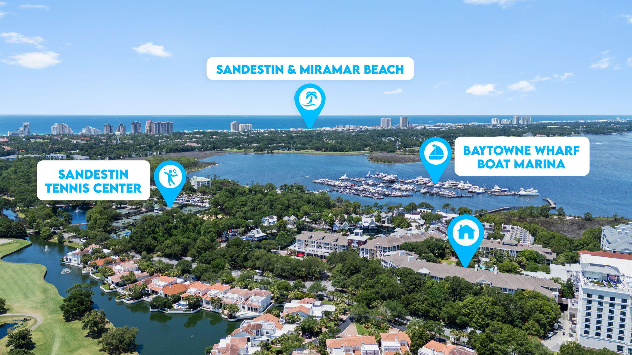 Enjoy the ultimate Sandestin lifestyle in this beautiful fully furnished 2BR/2BA lockout condo in Pilot House, located in the Village of Baytowne Wharf. Just steps from dining, shopping, entertainment, festivals, nightlife, and the convention center, this residence offers flexibility as a spacious 2-bedroom retreat or two separate rental accommodations for maximum income potential.

The open-concept floor plan features updated finishes, granite countertops, stainless steel appliances, stylish lighting. The lockout suite includes its own private entrance, kitchenette, and full bath, while the covered balcony provides the perfect place to relax and enjoy the Baytowne atmosphere.

Owners and guests enjoy easy access to the resort-style pool, hot tub, fitness center, grilling area, splash pool, and exclusive Founders Club. Located within the gated Sandestin Golf and Beach Resort, amenities include private beach access, four golf courses, tennis and pickleball courts, a marina, miles of walking trails, and endless dining, shopping, and entertainment options. A perfect vacation getaway or income-producing investment property on the Emerald Coast.

CONTACT CONOR GILLESPIE (850) 687-1319 FOR SHOWINGS