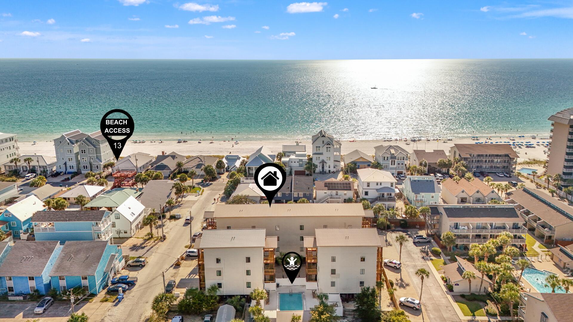 What if I told you that you could own a beach getaway for under $150K and it's less than a minute walk to the sand? Discover your perfect beach getaway at Sand Castles Villa in beautiful Panama City Beach! This well-maintained, fully furnished studio is truly rental-ready and an incredible opportunity for investors or those looking for an affordable coastal retreat. Just a few steps less than a minute to the beach, you'll love the convenience and charm this unit offers. With $25,491 in GRI last year and strong future bookings this property delivers strong performance and excellent value in today's market.
Enjoy the Florida sunshine, walk to the Gulf, and start earning income from day one, this is one of the best beachside values under $150k in Panama City Beach!